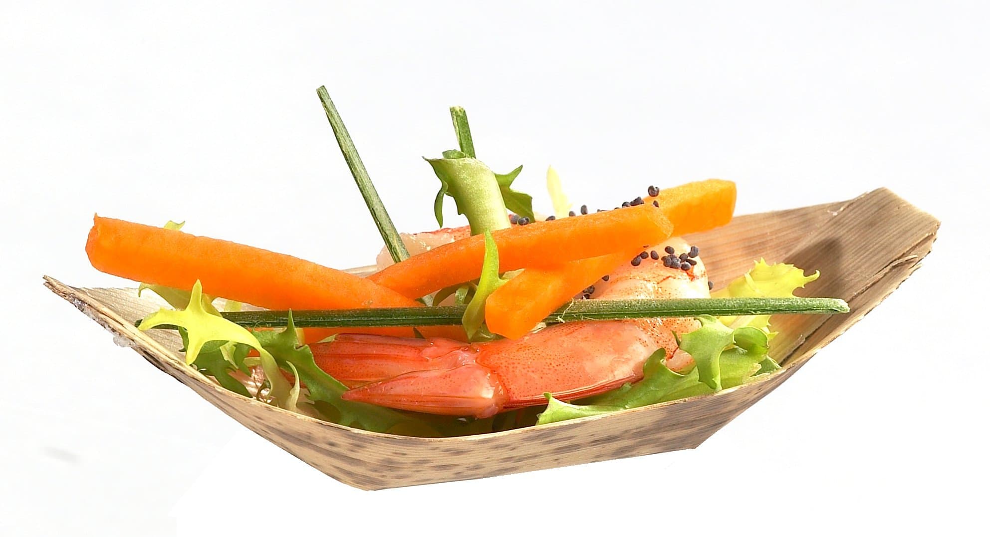 Solia VO13010 Bamboo Leaf Boat, 4-11/16" Length x 2-25/64" Width x 1" Height (Case of 1000)