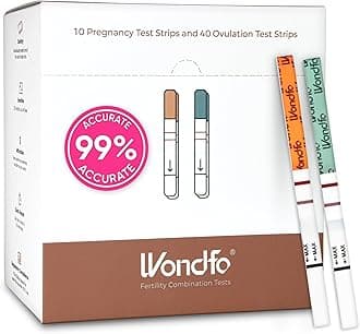Pregnancy and Ovulation Test Strips Kit - Fertility Tracking and Family Planning - Early Detection Combo Kit for Home Use (40 LH + 10 HCG)