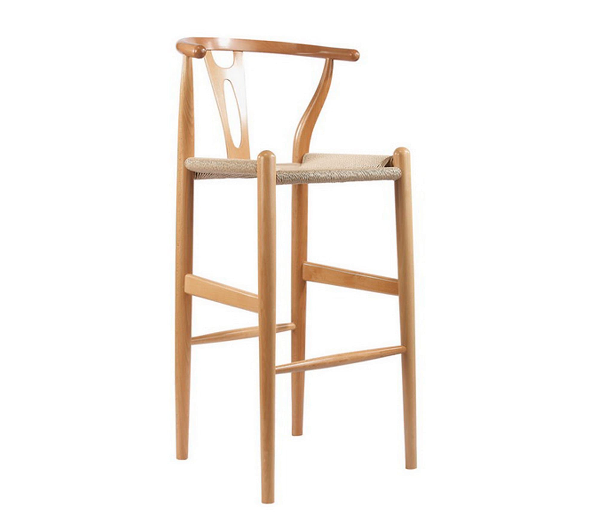 Wishbone Bar Stool in Natural Finish