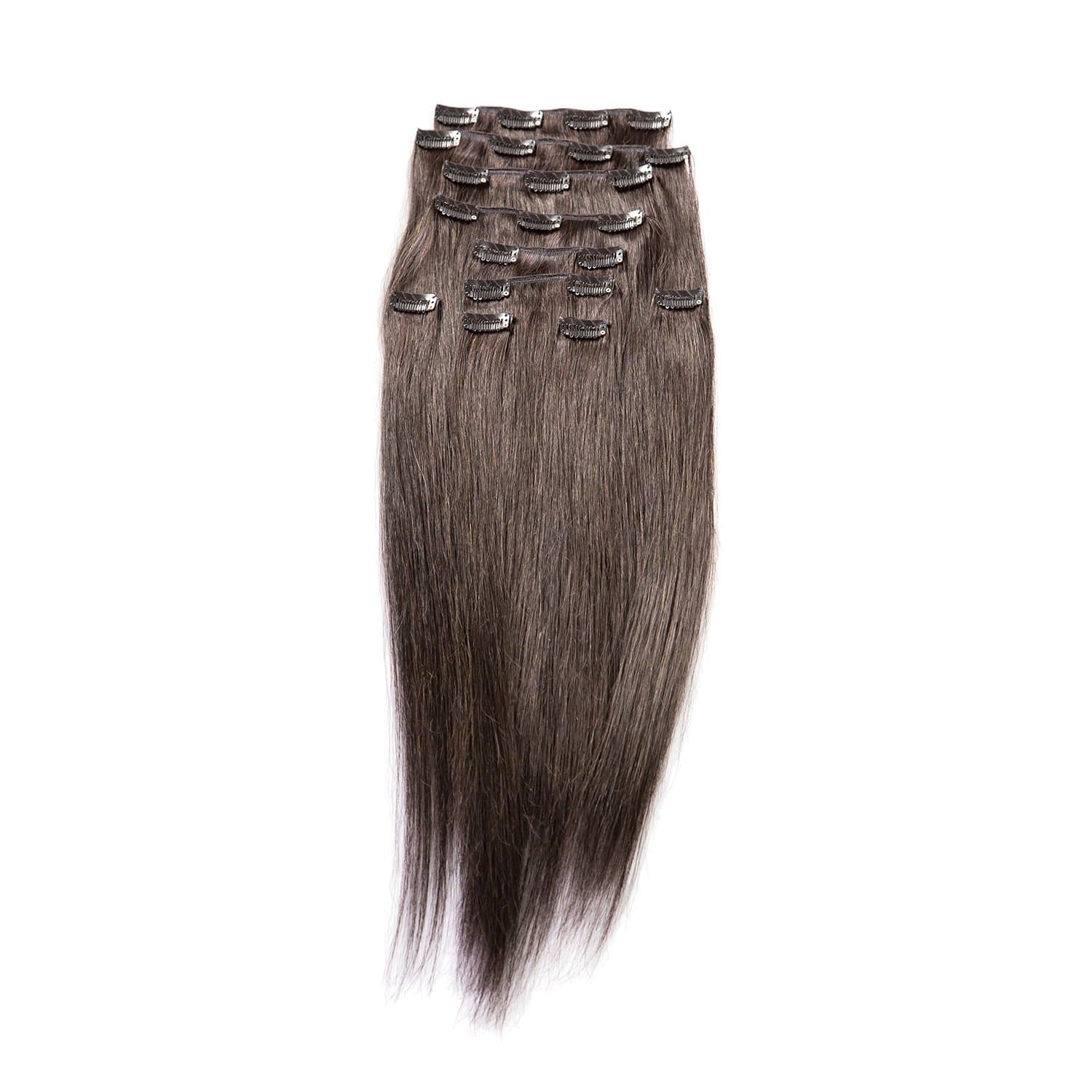 Sono 1 Count 150 g 18" Clip-in Straight Sono 1 Count 100% Human Hair Extensions, 1B Jet Black & Darkest Brown