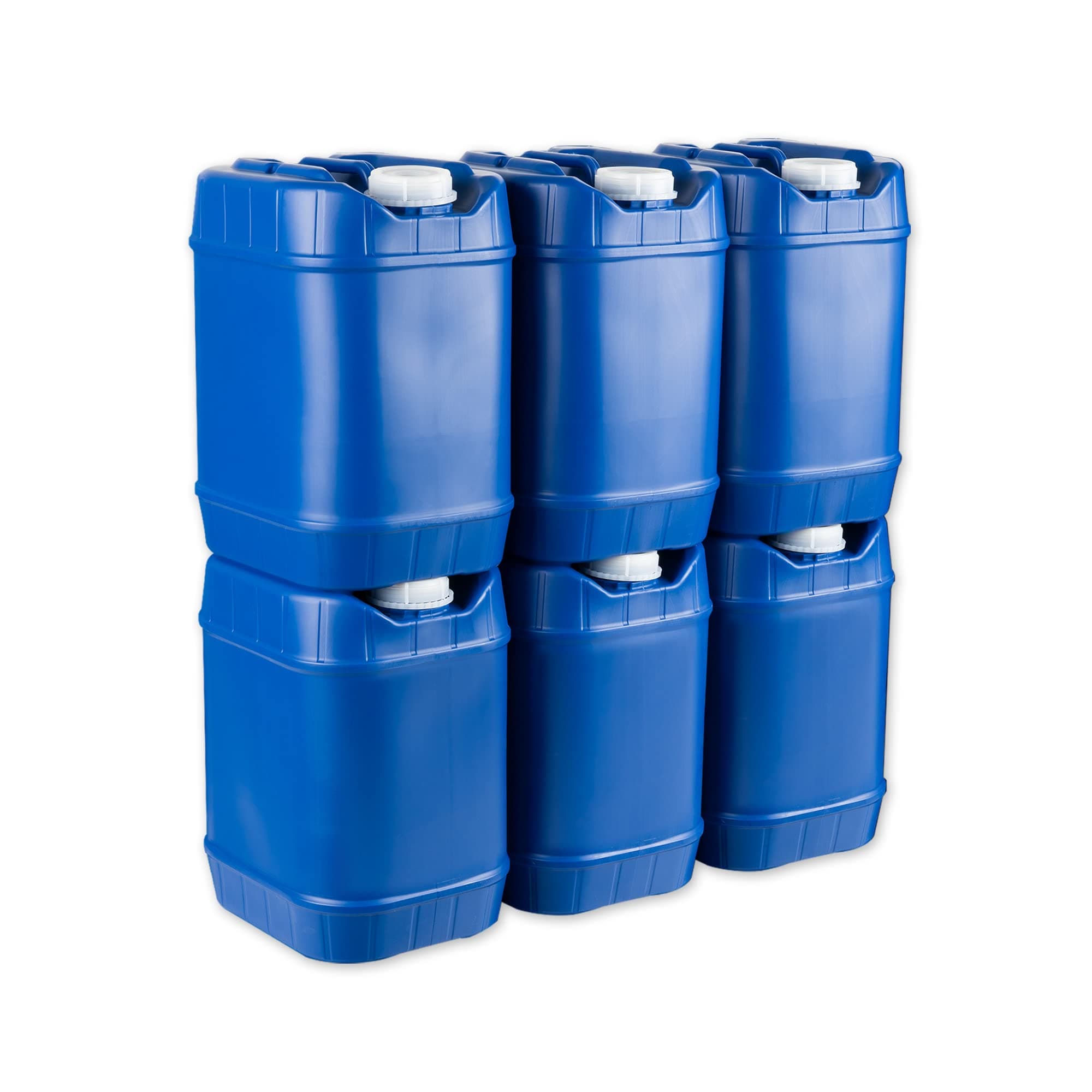 Saratoga Farms 5-Gallon Stackable Water Storage Containers, Emergency Water Storage for Camping and Disaster Preparedness, 30 Gallons