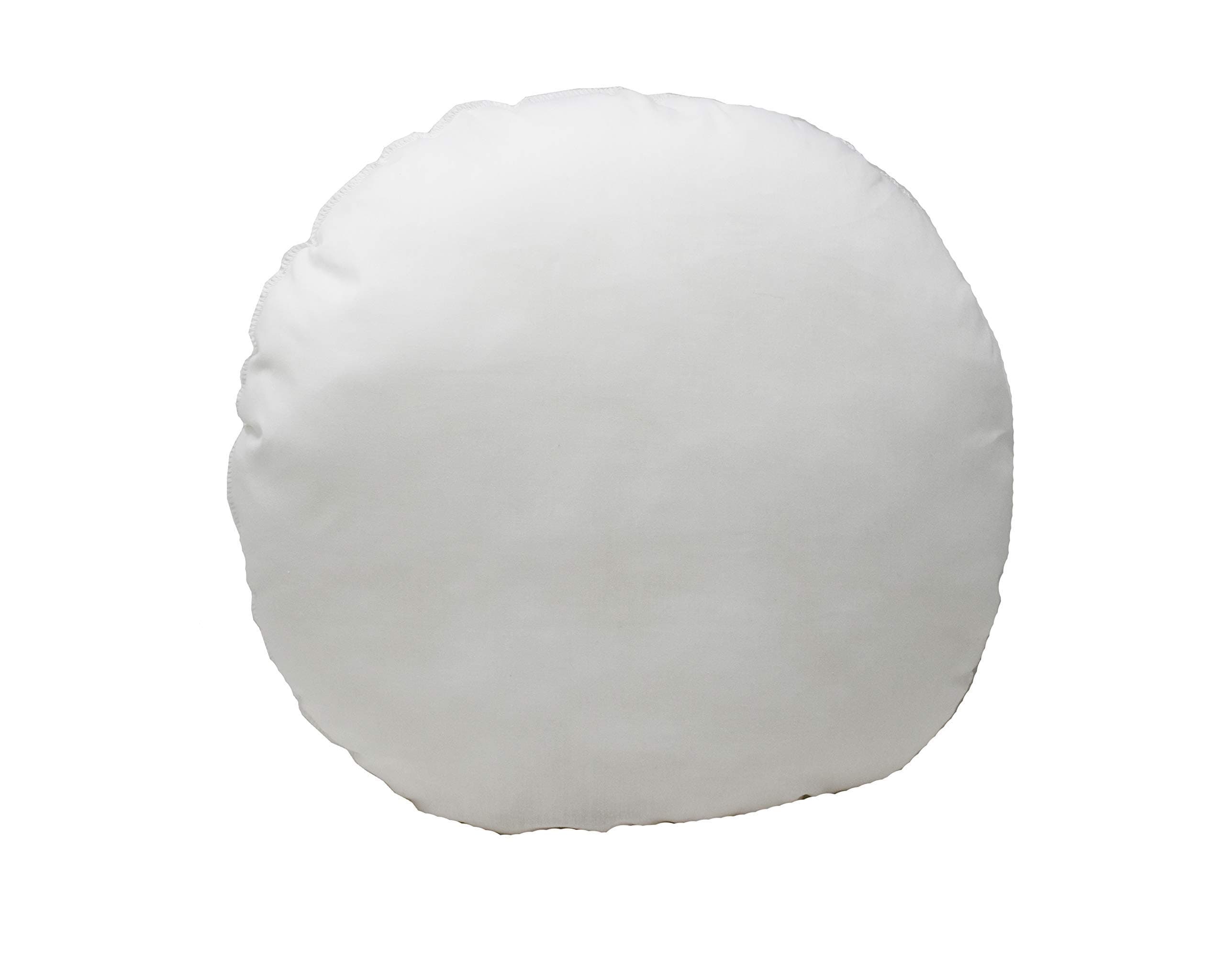 Lancashire Textiles - 2 Pack Luxury 16" Round Cotton Blend Cushion Pads with Super Bounce Polyester Fibre - Comfort and Durability for Home and Decor