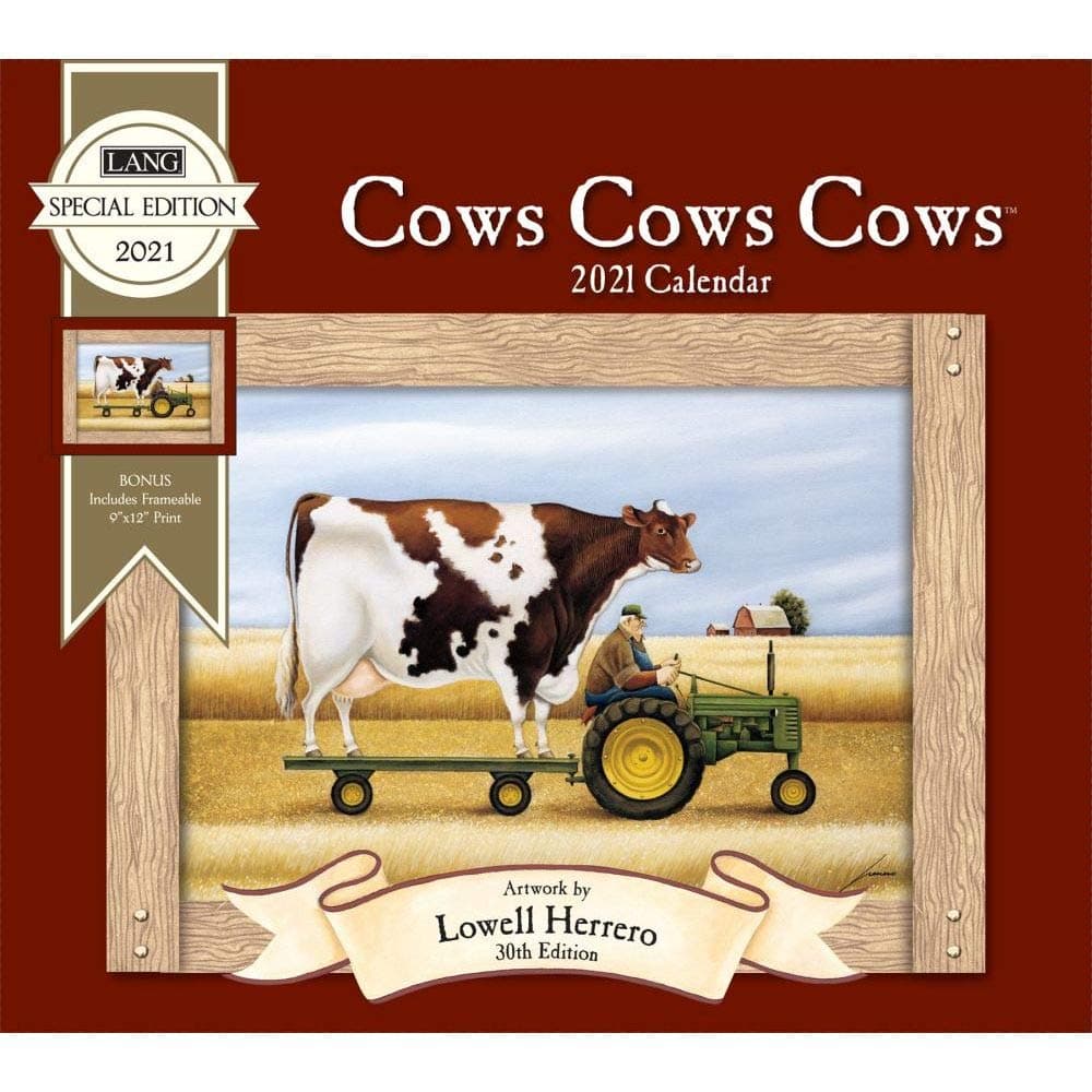 The Lang Companies, Cows Cows Cows 2021 Special Edition Wall Calendar 2021