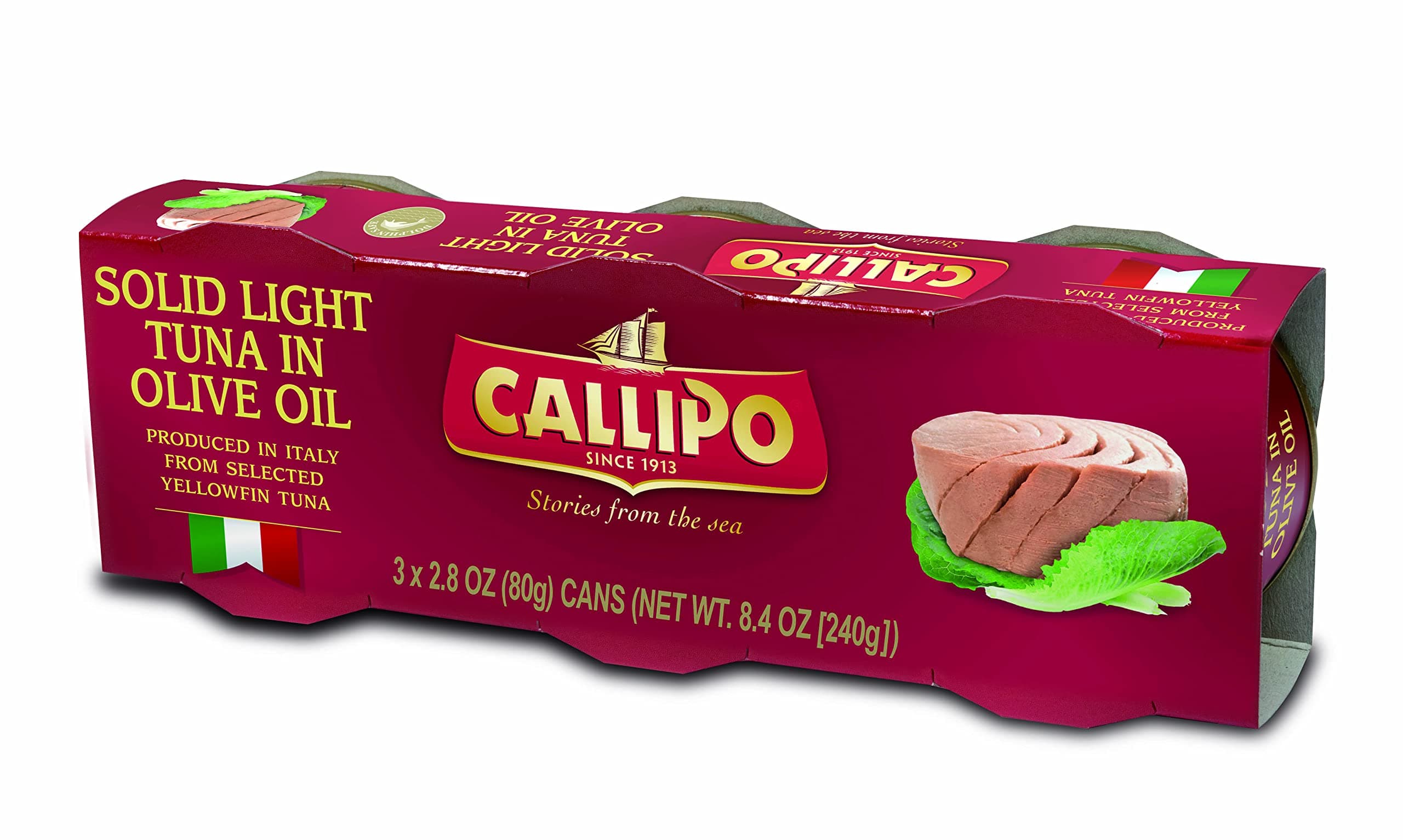 Callipo Italian Canned Tuna in Olive Oil 2.8 Oz (Pack of 9)
