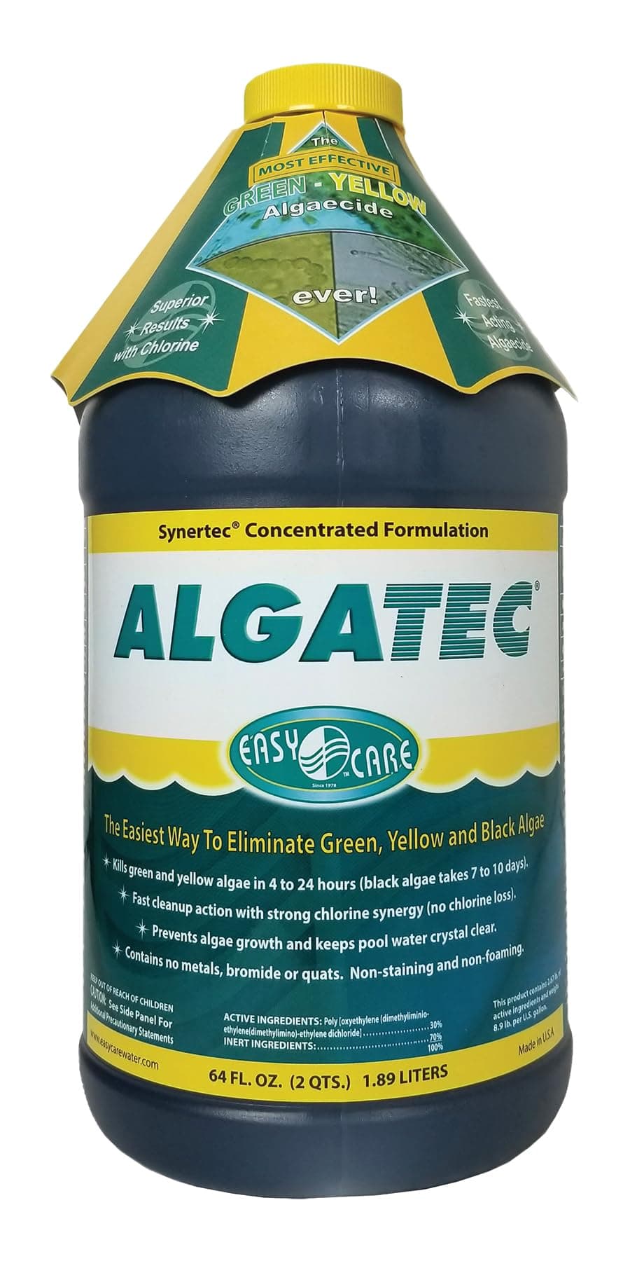 McGrayel Algatec 10064 Super Algaecide for Green, Yellow and Black Algae, 64-Ounce