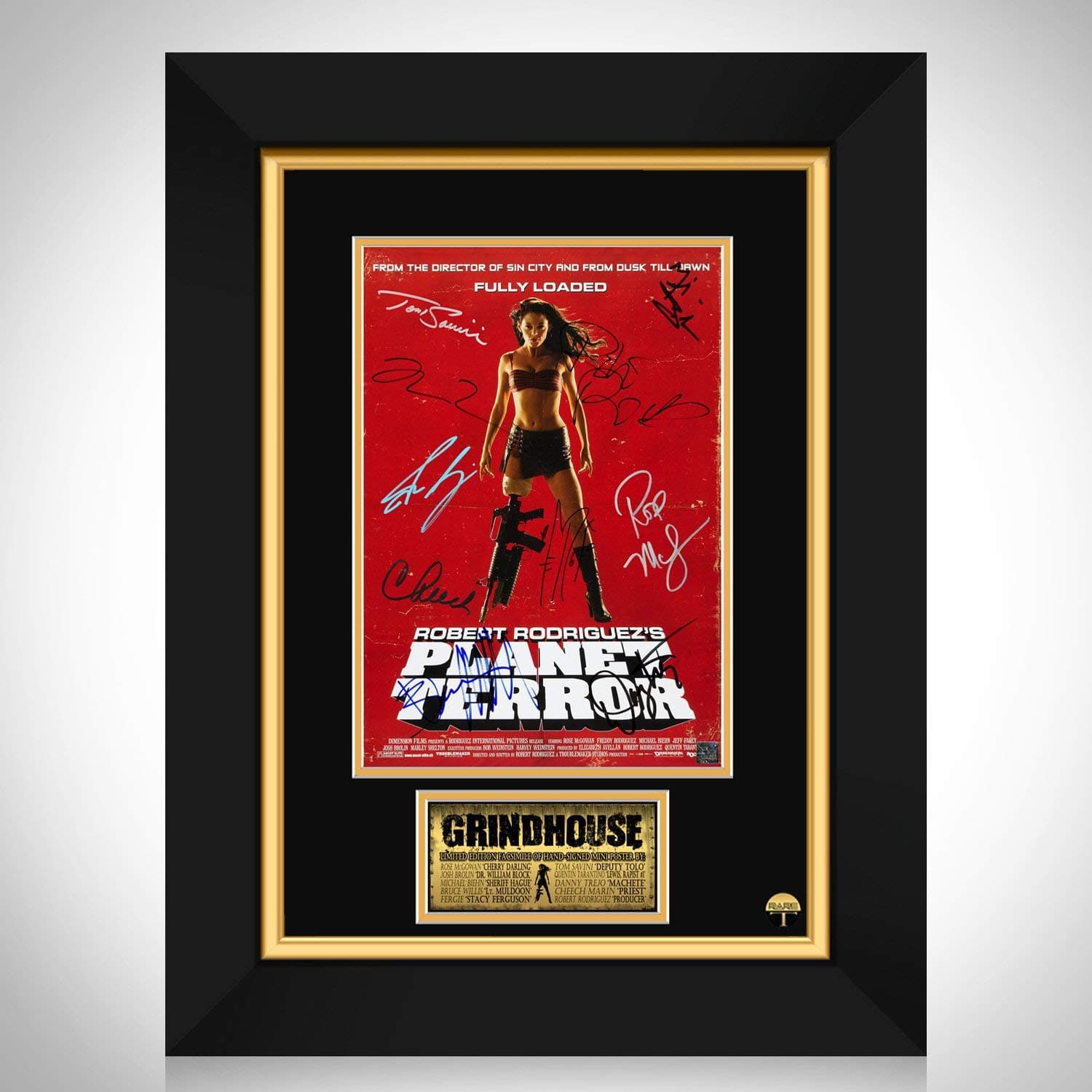 RARE-T Planet Terror Limited Signature Edition Studio Licensed Movie Mini Poster Custom Frame