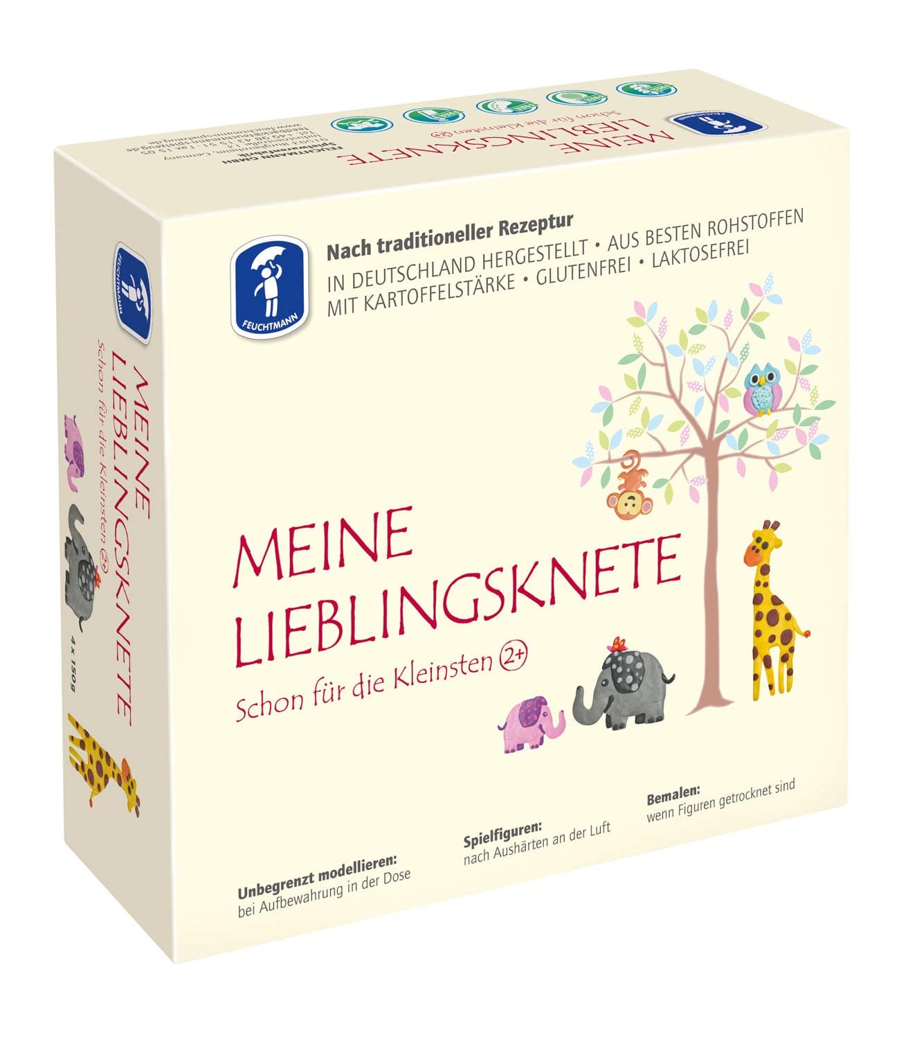 Feuchtmann 628 1513 Meine Lieblingsknete Knete Dough-4 Pcs Pack, Multi Colour