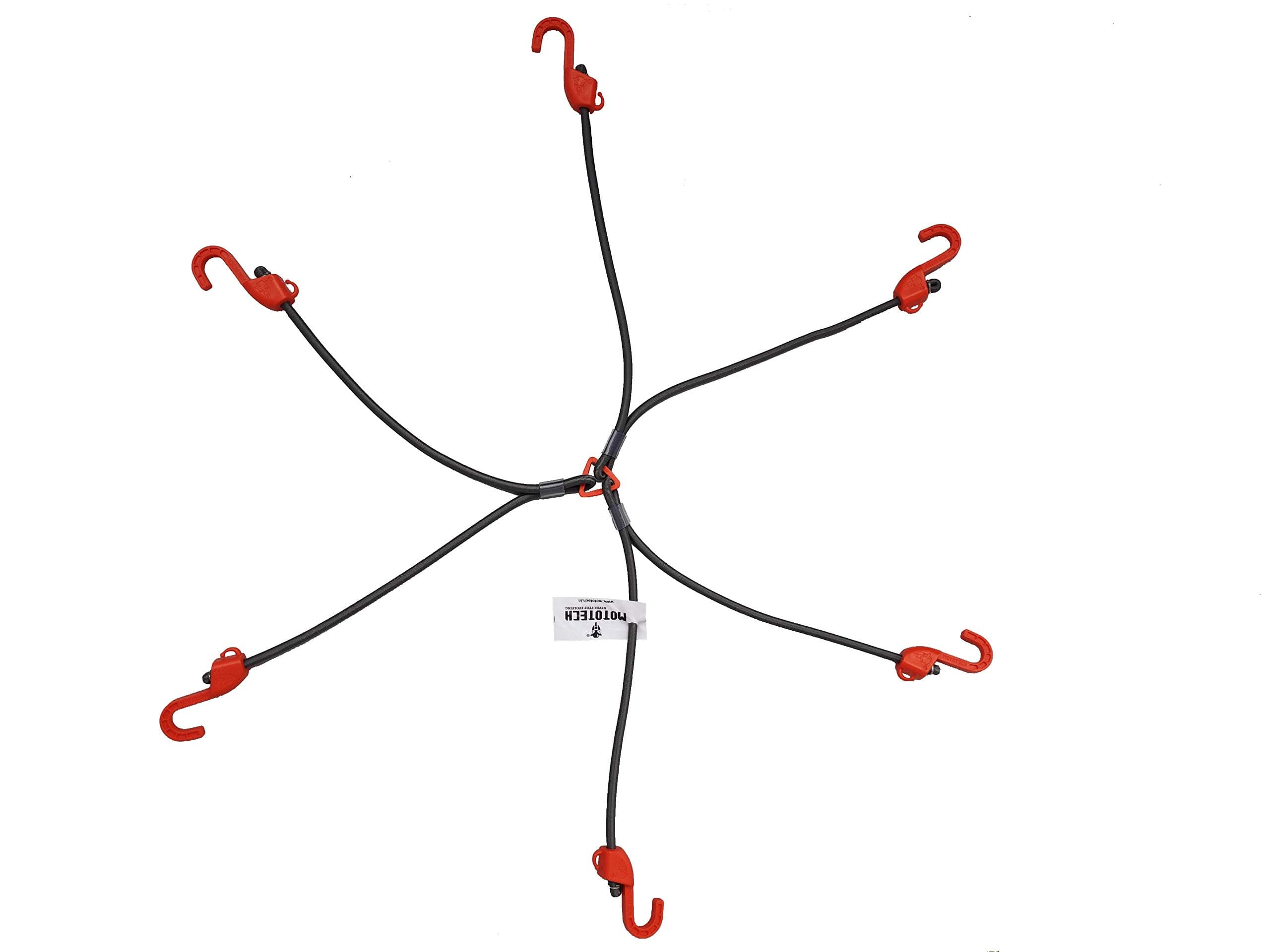 MOTOTECH Hexapod Bungee Tie-Down System - 32" / 80cms - Grey + Orange -Proudly Made in India