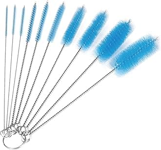 CiaraQ Bottle Cleaning Brushes, 8 Inch Nylon Tube Brush Set, Cleaner for Narr...