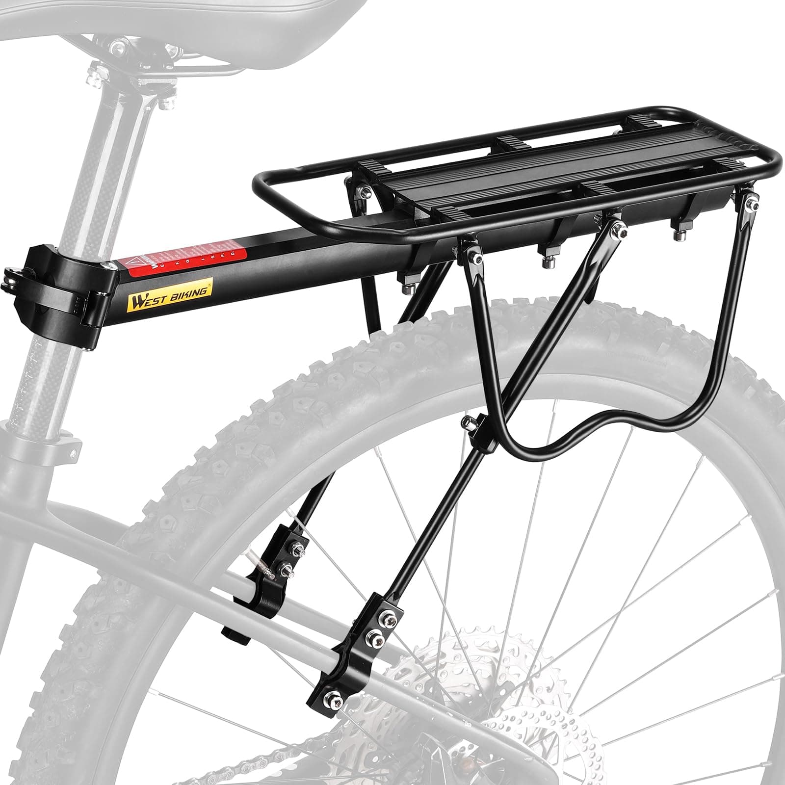 110Lb Capacity Almost Universal Adjustable Bike Cargo Rack