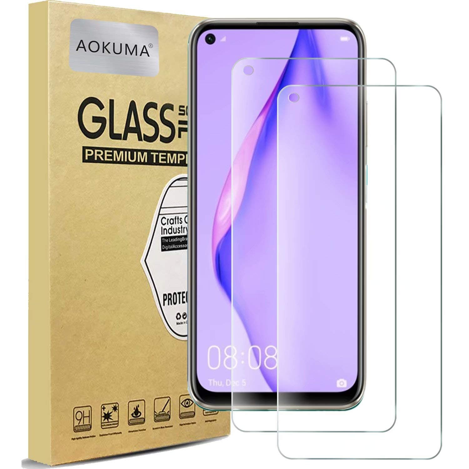AOKUMA Tempered Glass for Xiaomi 13T/ Redmi Note 12 Pro/Pro Plus Screen Protector, [2 Pack] Premium Quality Guard Film, Case Friendly, Shatterproof, Shockproof, Scratchproof oilproof