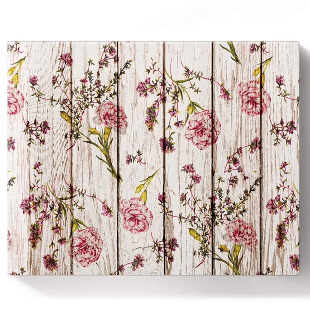 Paint by Numbers Kits DIY Oil Paintings for Adults Kids Beginner with Acrylic Paints and Brushes- Carnations on Wooden Boards Framed Canvas Wall Art for Livingroom Bedroom 16x20in