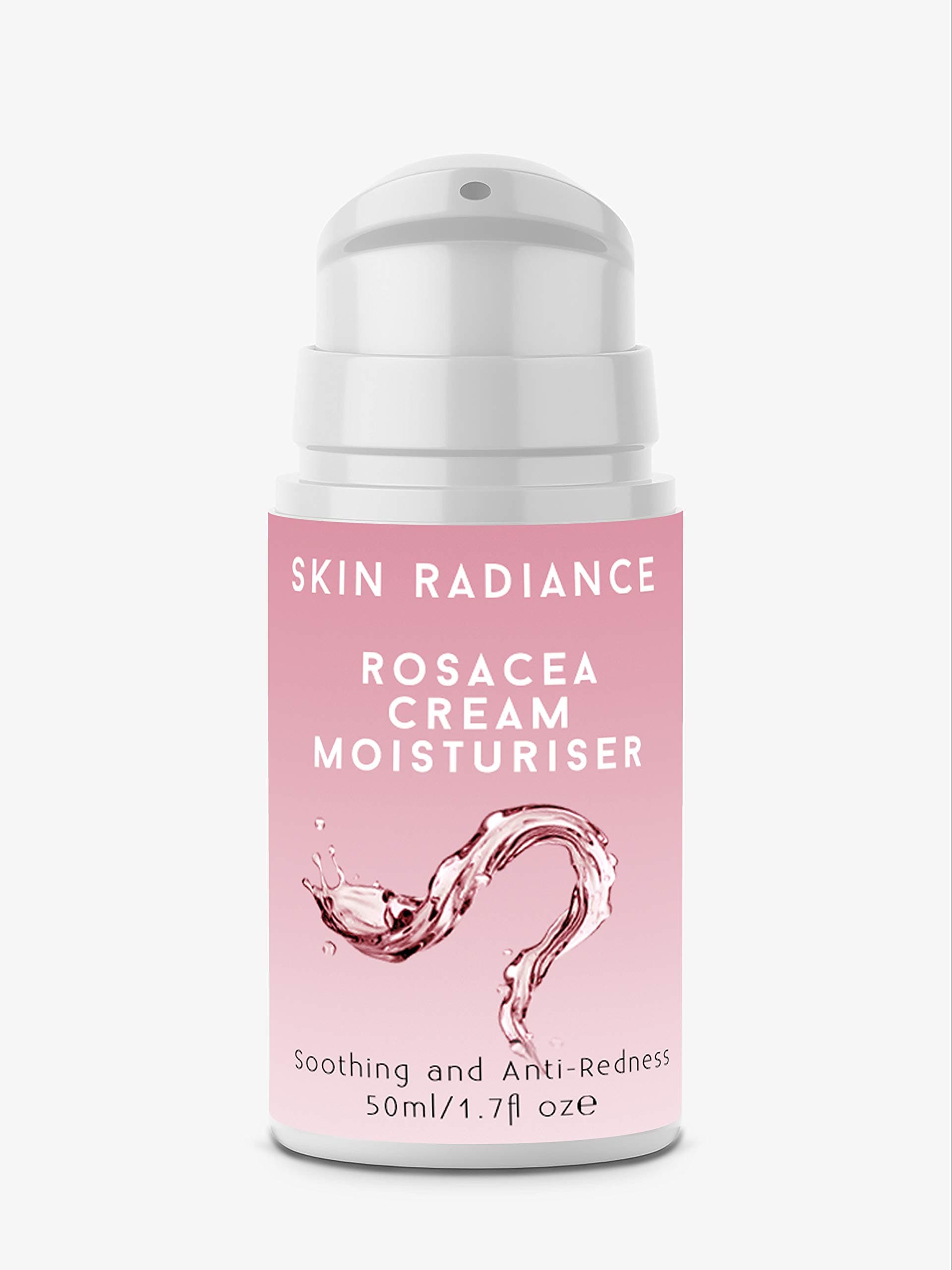 Premium Rosacea Cream Moisturiser by Skin Radiance® - Anti Redness, Soothing, Calming and Moisturising - All Natural Ingredients, Cruelty Free/Vegan and Responsibly Produced in UK