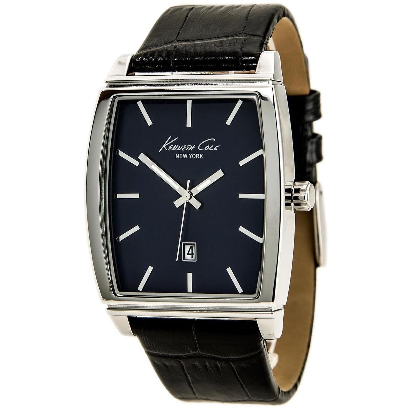 Kenneth Cole New York Three-Hand Leather - Black Men's watch #KCW1027