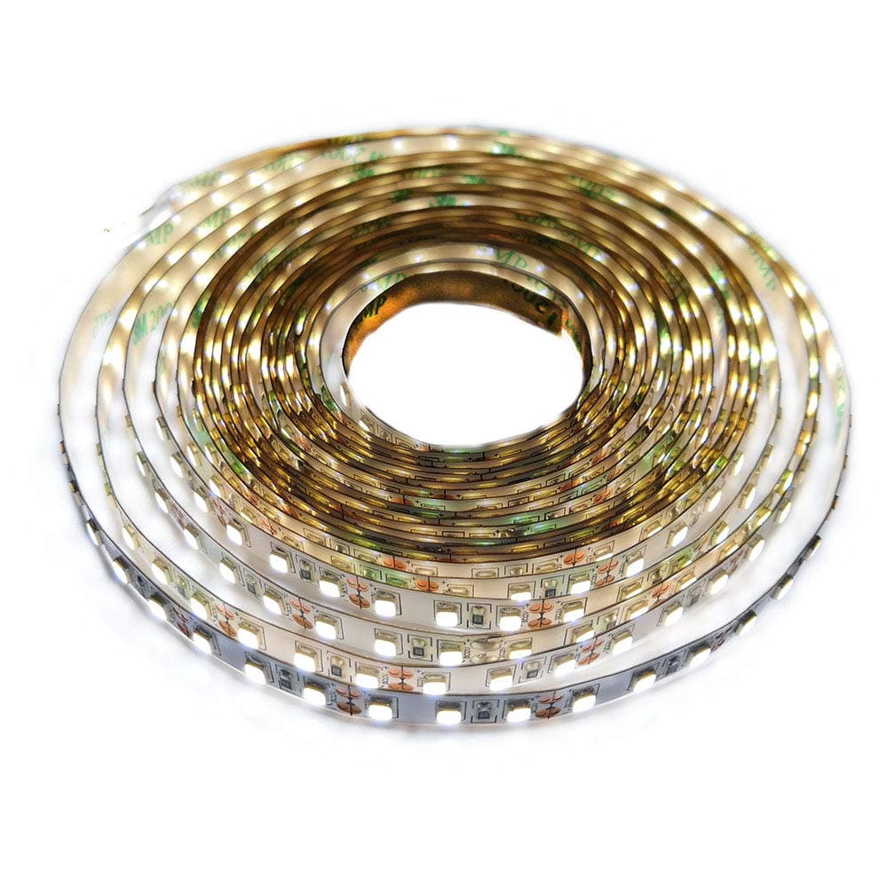 XIANXING LED Strip Light, 12V, Flexible, SMD 2835,16.4ft, 600leds,High Density 120led/m, Daylight White,Non-Waterproof,.Tape Light for Home, Supermarket, Hotel, Christmas and More.