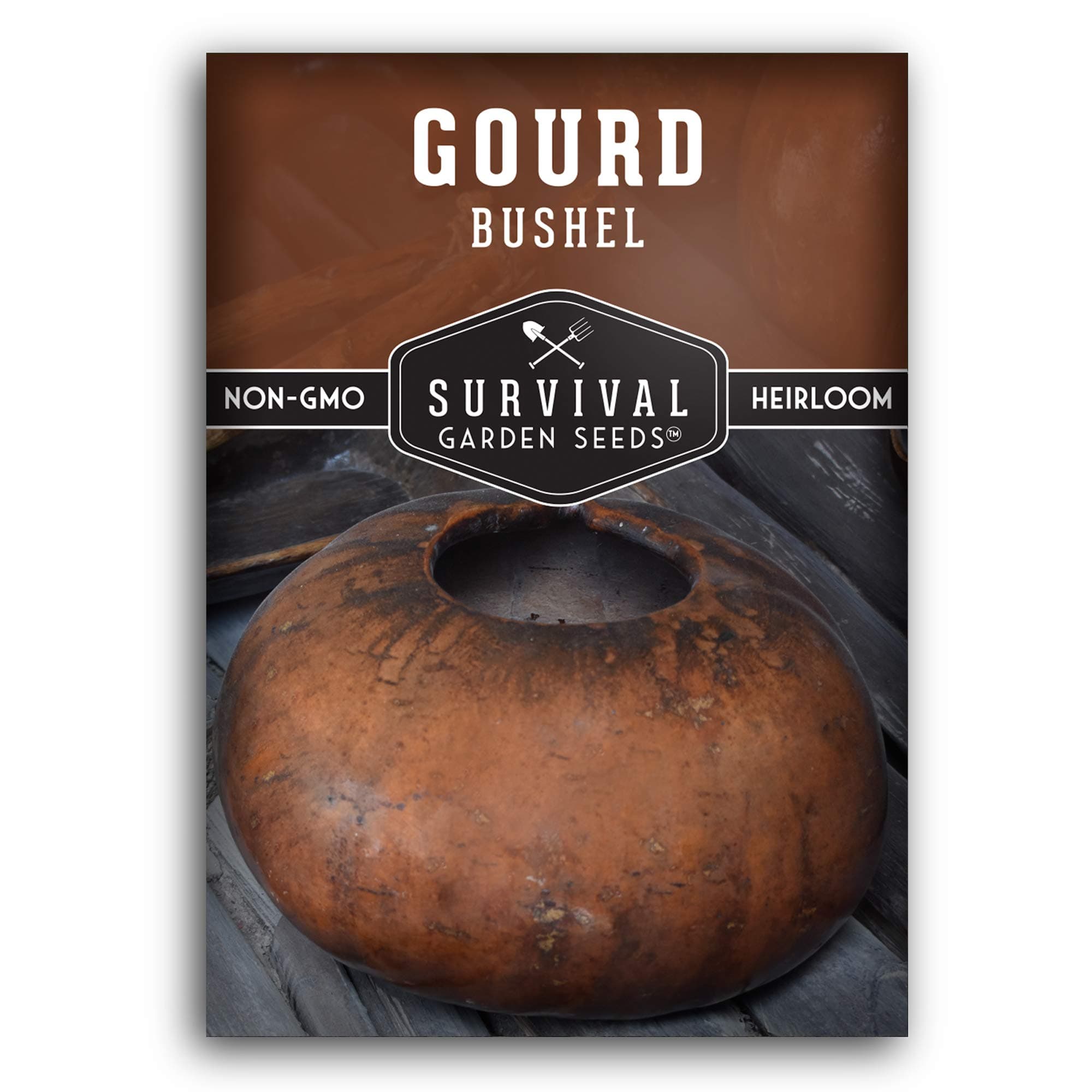 1 Pack Bushel Gourd Seeds for Planting with Instructions to Grow Giant Ornamental Basket Gourds in Your Home Vegetable Garden - Non-GMO Heirloom - Survival Garden Seeds