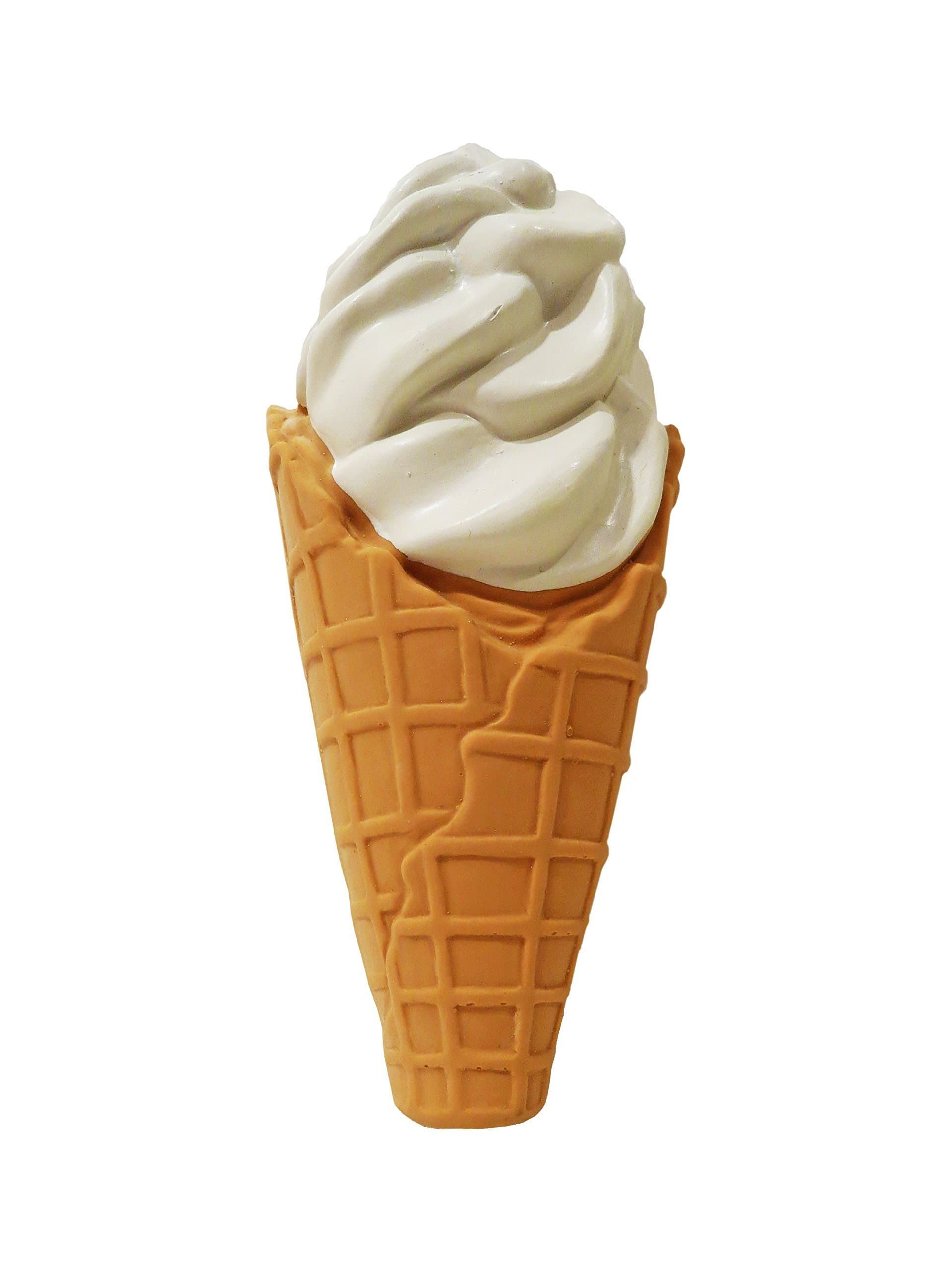 Scoochie Premium Dog Toy, Stuffed Latex Waffle Cone, 7.5" L