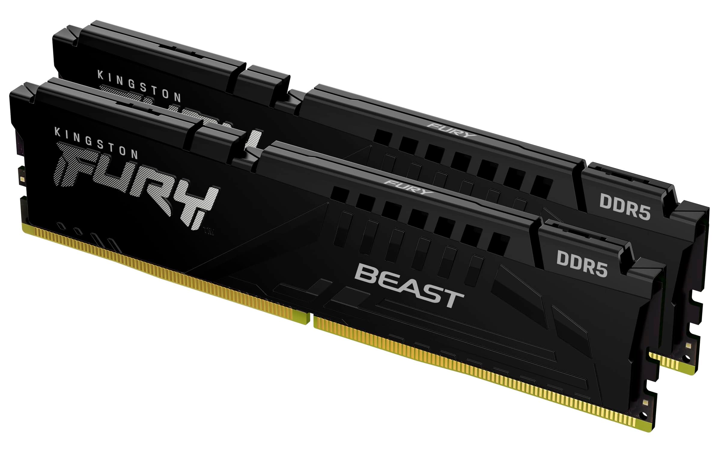 Kingston FURY Beast Black EXPO DDR5 64GB (2x32GB) 5200MT/s DDR5 CL36 DIMM Desktop Gaming Memory - KF552C36BBEK2-64