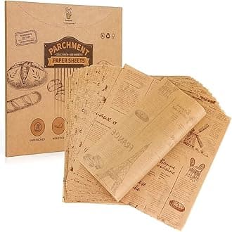 Katbite 100 Pcs Sandwich Wrapping Paper, Deli Paper Sheets 12x12 inch Food Basket Liners, Grease Proof & Non-stick Baking Parchment Paper is Perfect for Home, Picnic, Wrap, Burger and Burrito