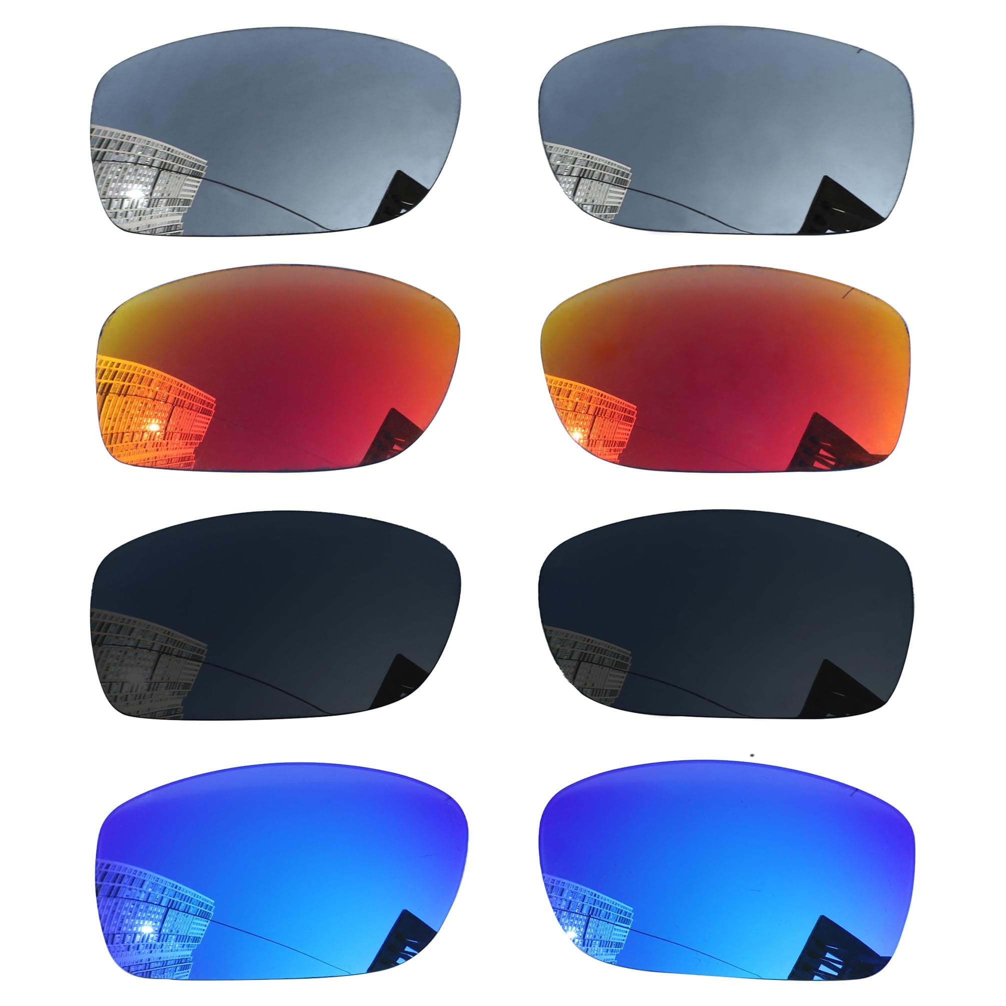 4 Pairs Polarized Replacement Lenses for Oakley Fives Squared (4+1)² OO9238 Sunglasses, Perfectly Fit, Shatterproof, Anti-scratch, Value Pack