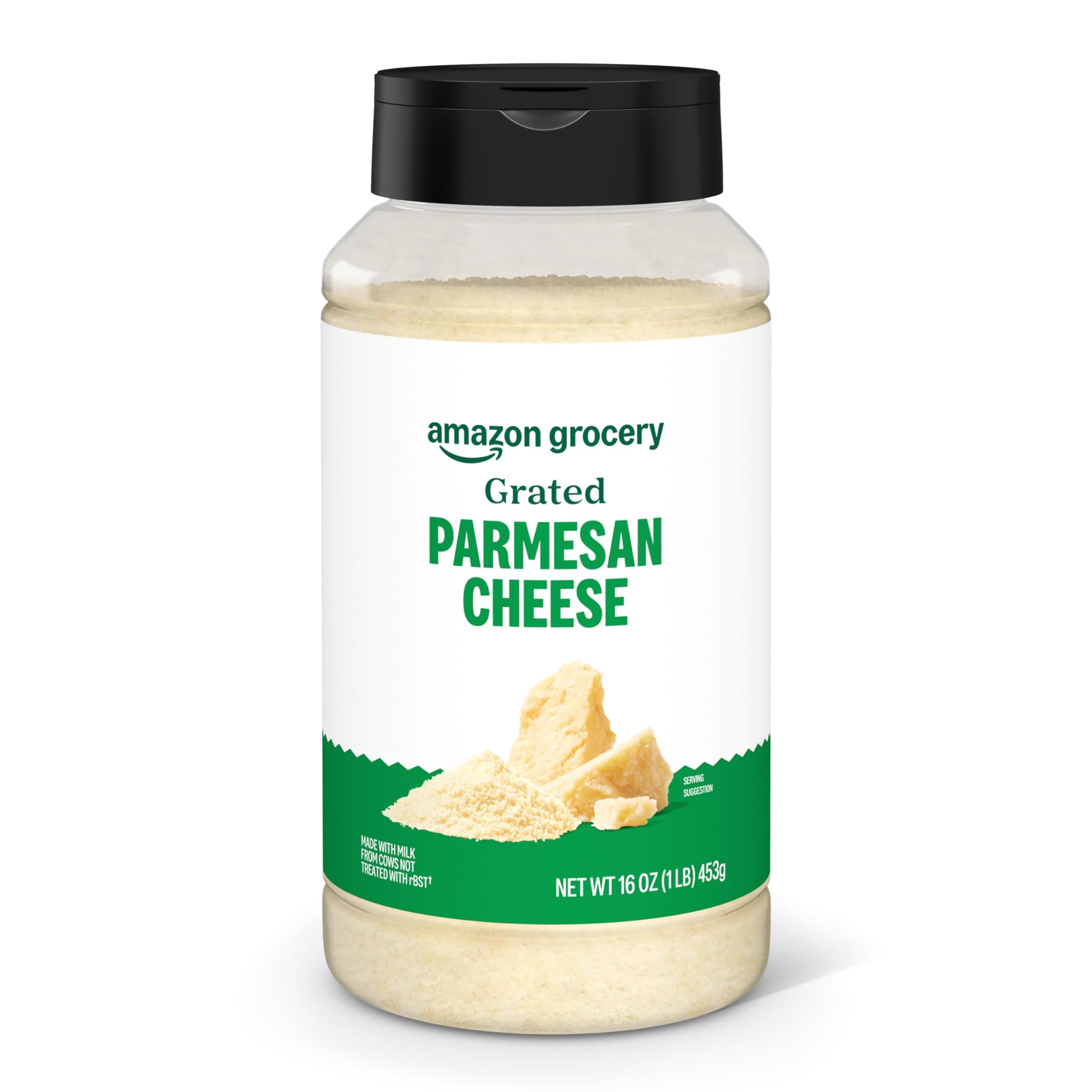 Amazon Brand - Happy Belly Grated Parmesan Cheese Shaker, 16 Oz