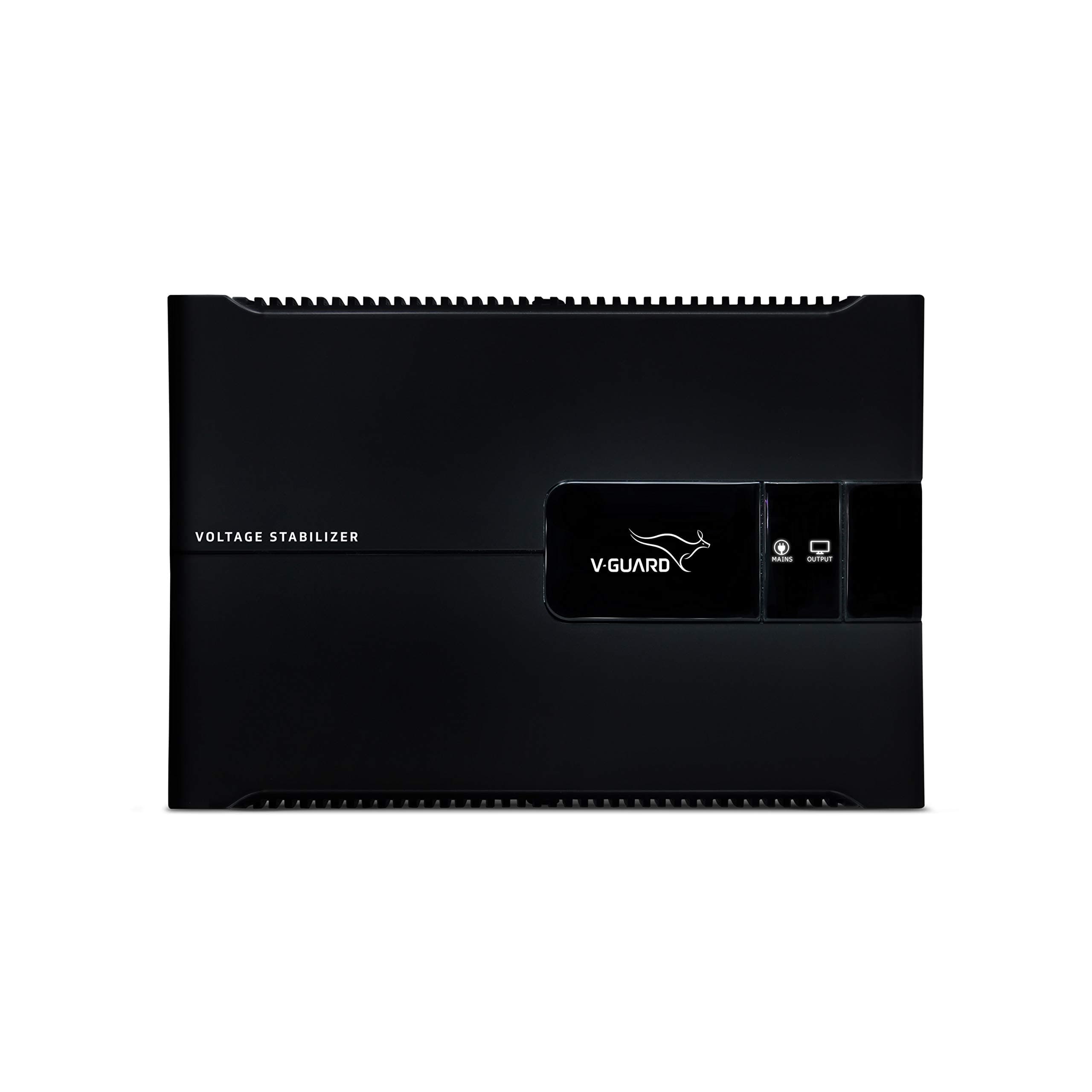 V-Guard Voltino TV Stabilizer | Applicable for Smart TVs up to 120cm (47)+Set Top Box | 2 Year Warranty | Black