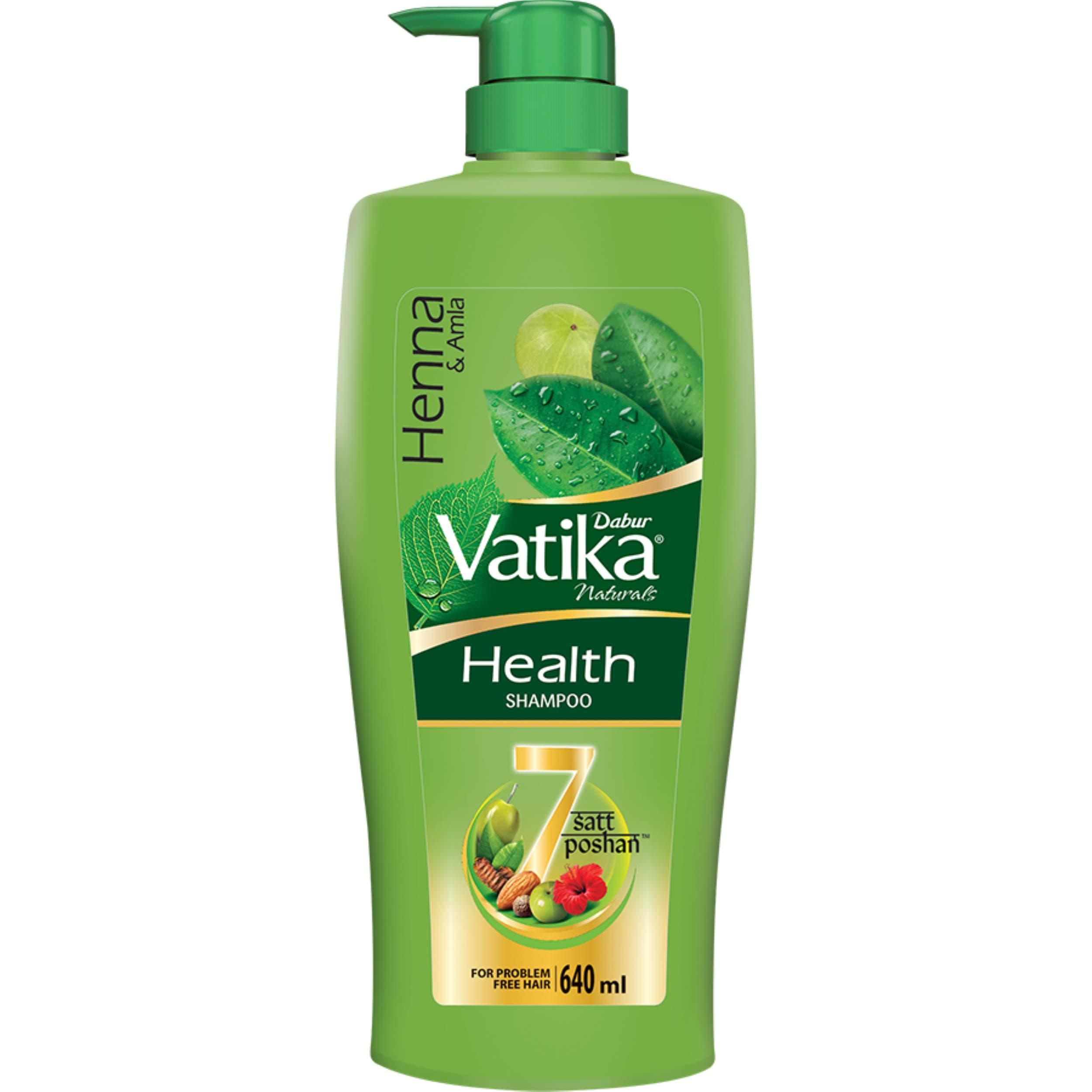 Dabur Vatika Health Shampoo - Power of 7 Natural Ingredients - 640 ml