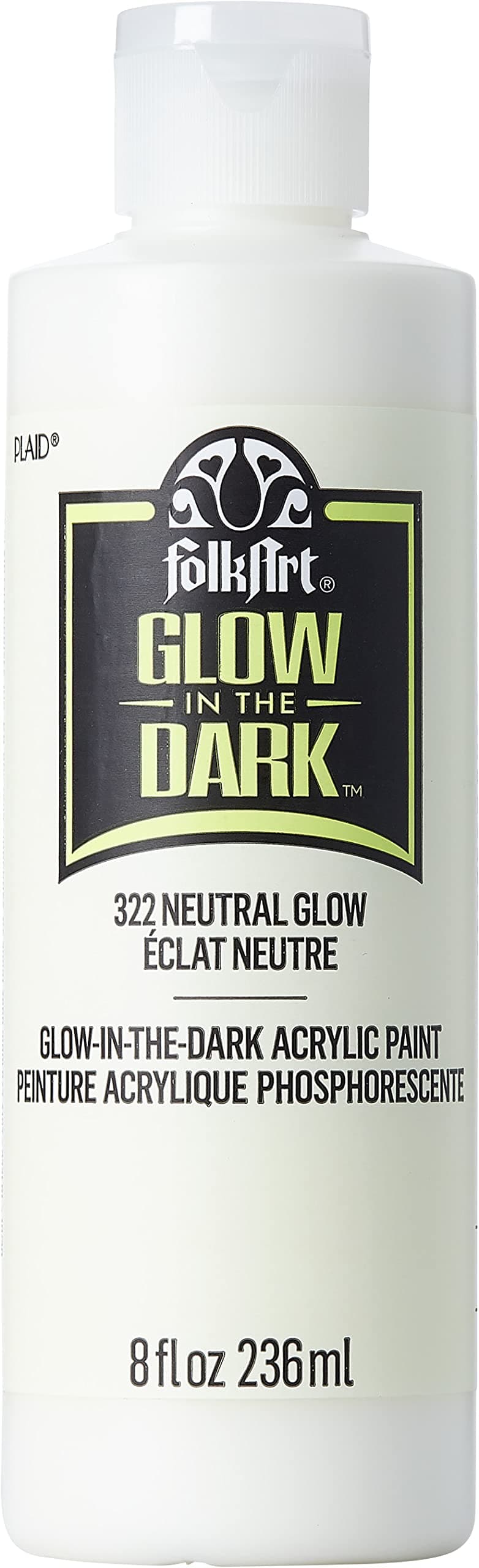 glow in the dark Acrylic paint, 8 oz, Neutral 8 Fl Oz