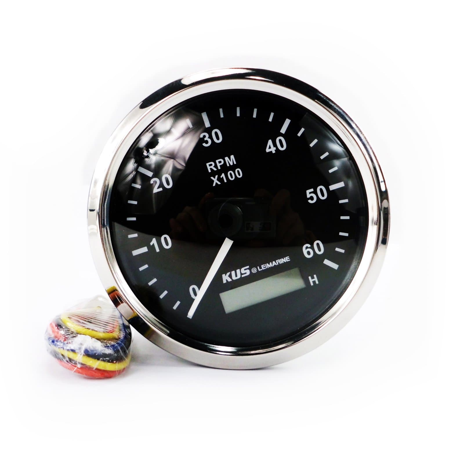 New Marine Boat Parts and Accessory KUS Tachometer & Hourmeter 6000 RPM -12/24V