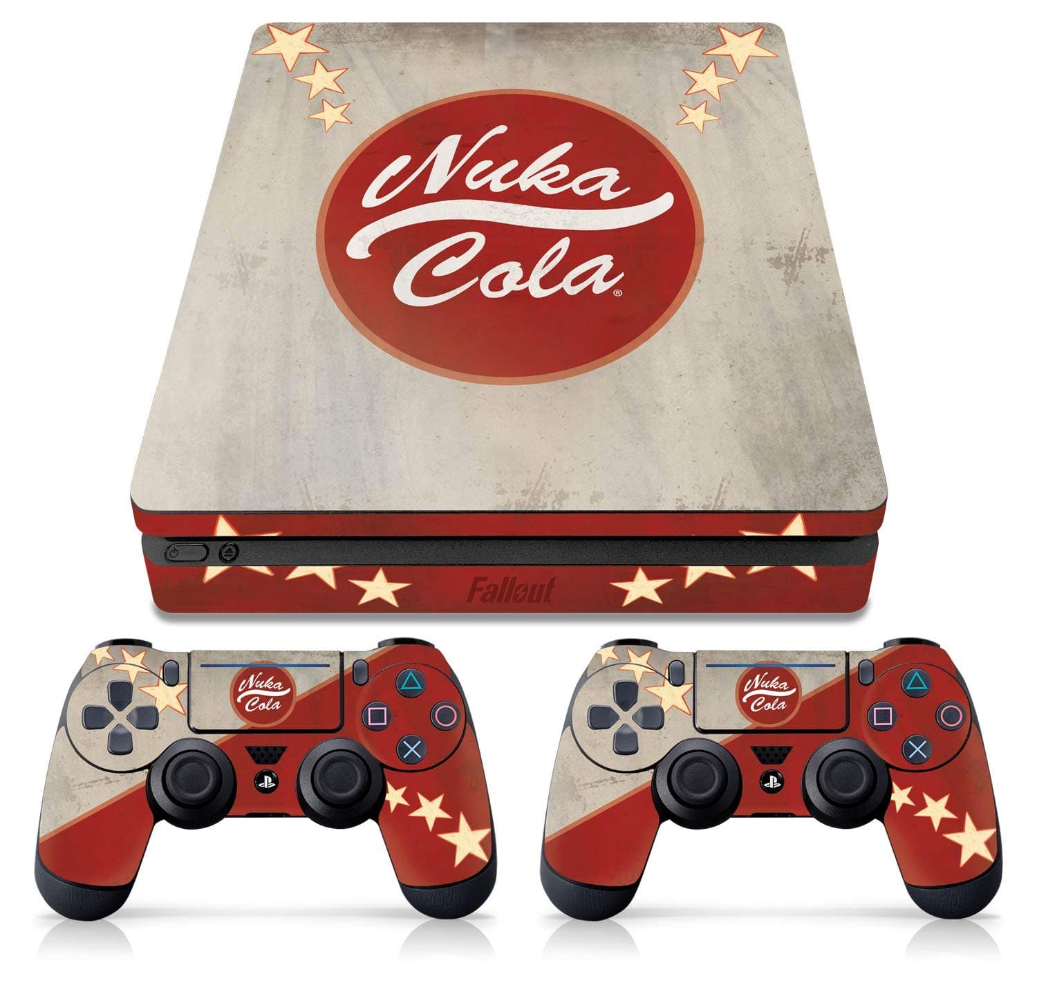 Controller Gear Officially Licensed Console Skin Bundle for PS4 Slim - Fallout - Nuka Cola - PlayStation 4