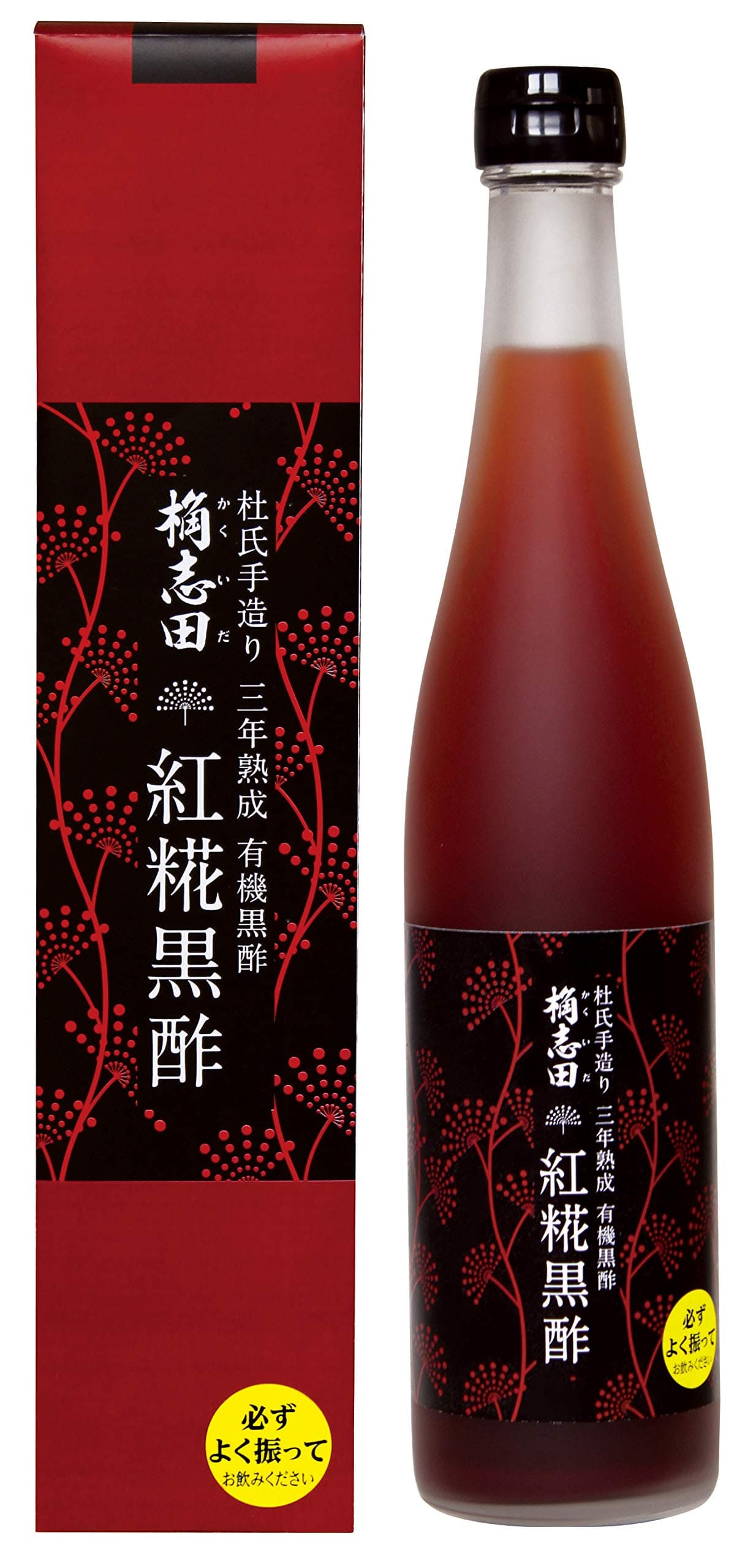 KAKUIDA Red Yeast Rice Black Vinegar (Beni Koji) -16.9 Fl, Oz (500 ml)
