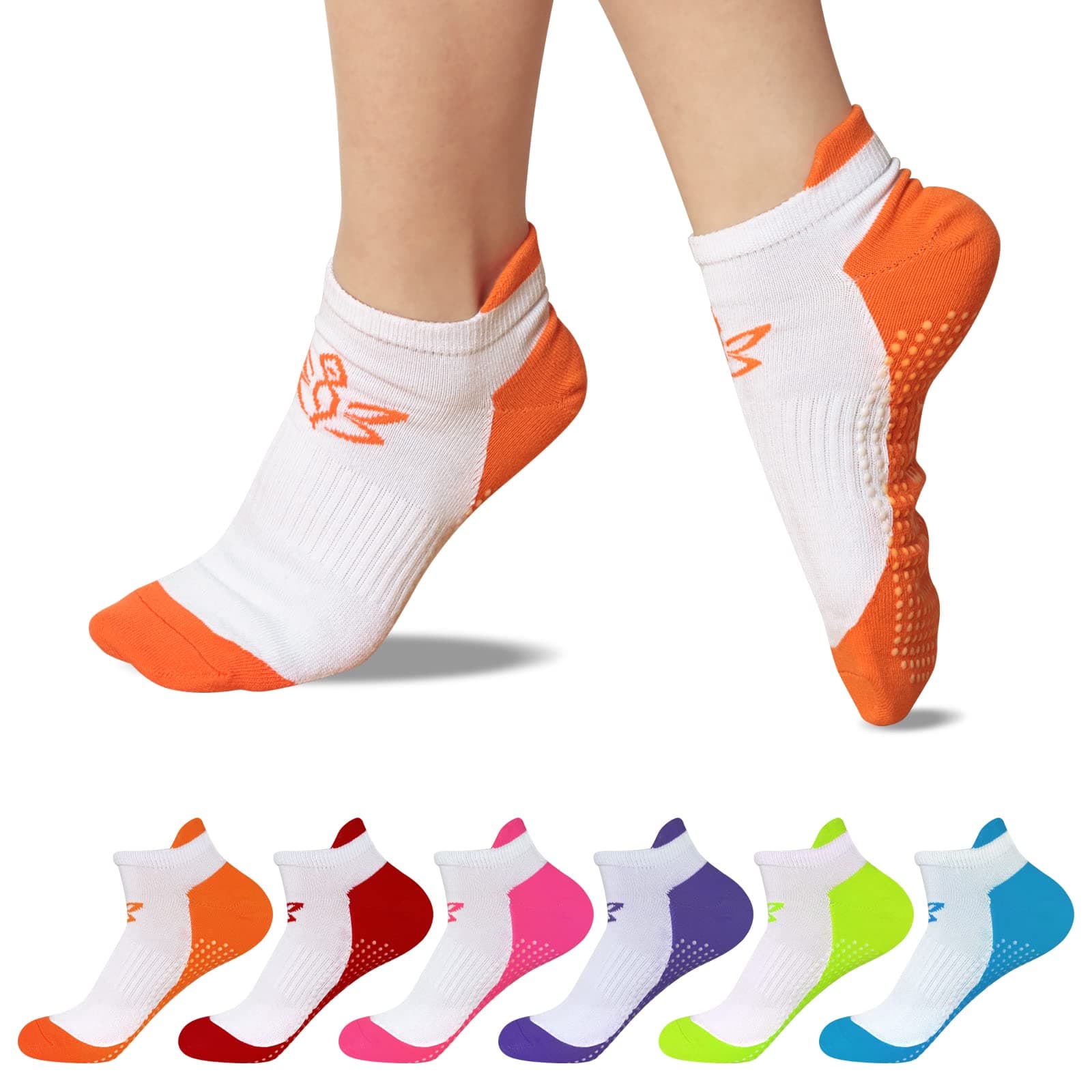 FUNDENCYNon Slip Yoga Socks for Women, Anti-Skid Socks for Pilates Bikram Fitness Socks with Grips