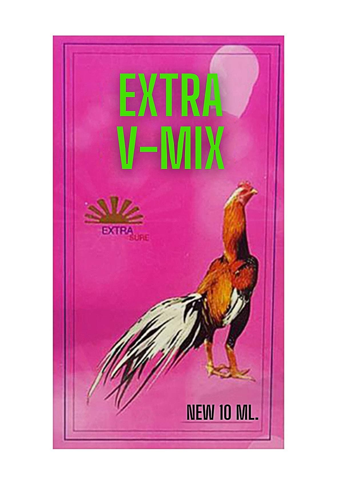 EXTER V-Mix Rooster Booster Vitamins and Electrolytes Poultry Bird Healthy Support Breeding Energy Coat Skin Power Formula Fast Result Improved Immunity Feed Nourishing Cock Fighting Gamecocks10 ML.