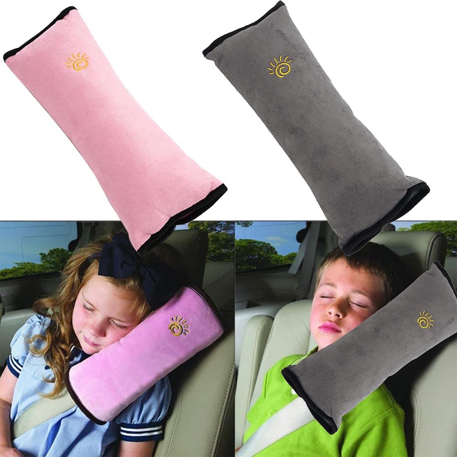 2pc-Universal Car Safety Belt Protect, Shoulder Pad, Adjust Vehicle Seat Belt Cushion For Kids and Adults