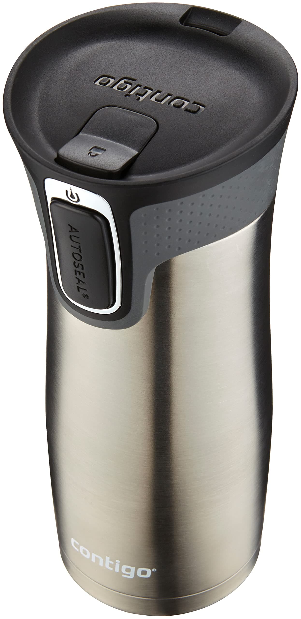 West Loop Stainless Steel Travel Mug with AUTOSEAL Lid, 16oz., Stainless Steel/Black