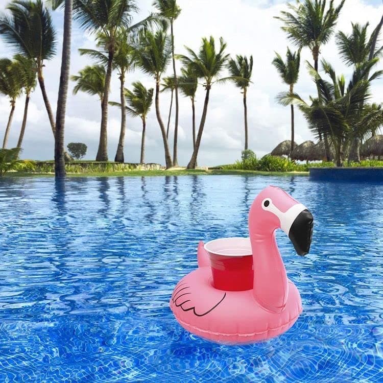 Floating Inflatable Cup Holder Flamingo Design
