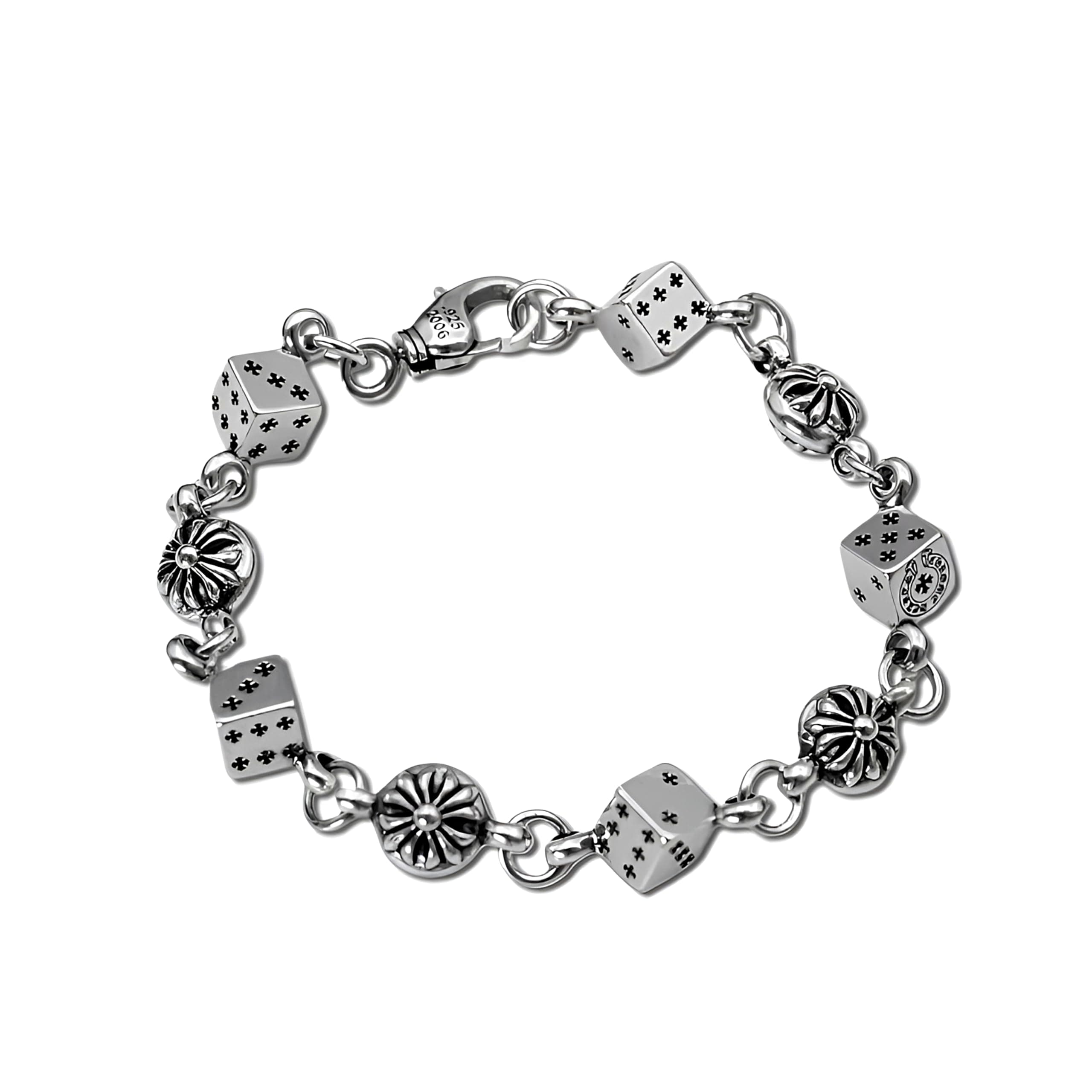 Silver Cross Bracelet & Necklace Set for Men and Women, Stainless Steel Chrome Jewelry, Adjustable Fashion Gift for Couples, Friends, or Anniversaries