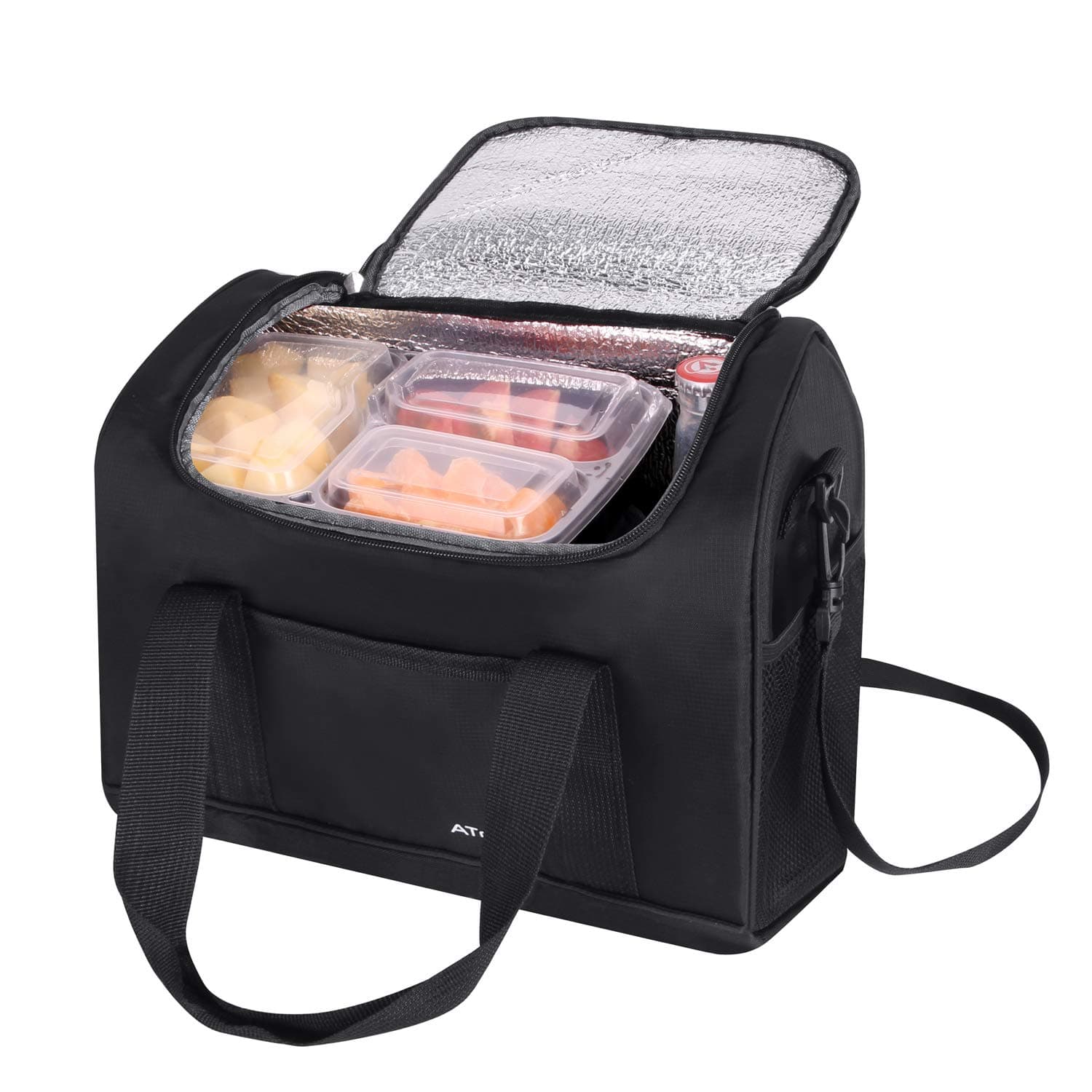 Atopsell 12.6“x 6.5”x 10.8“ insulated lunch bag thermal and cool lunch box 100% Polyester Oxford lunch tote for School work travel camping hiking