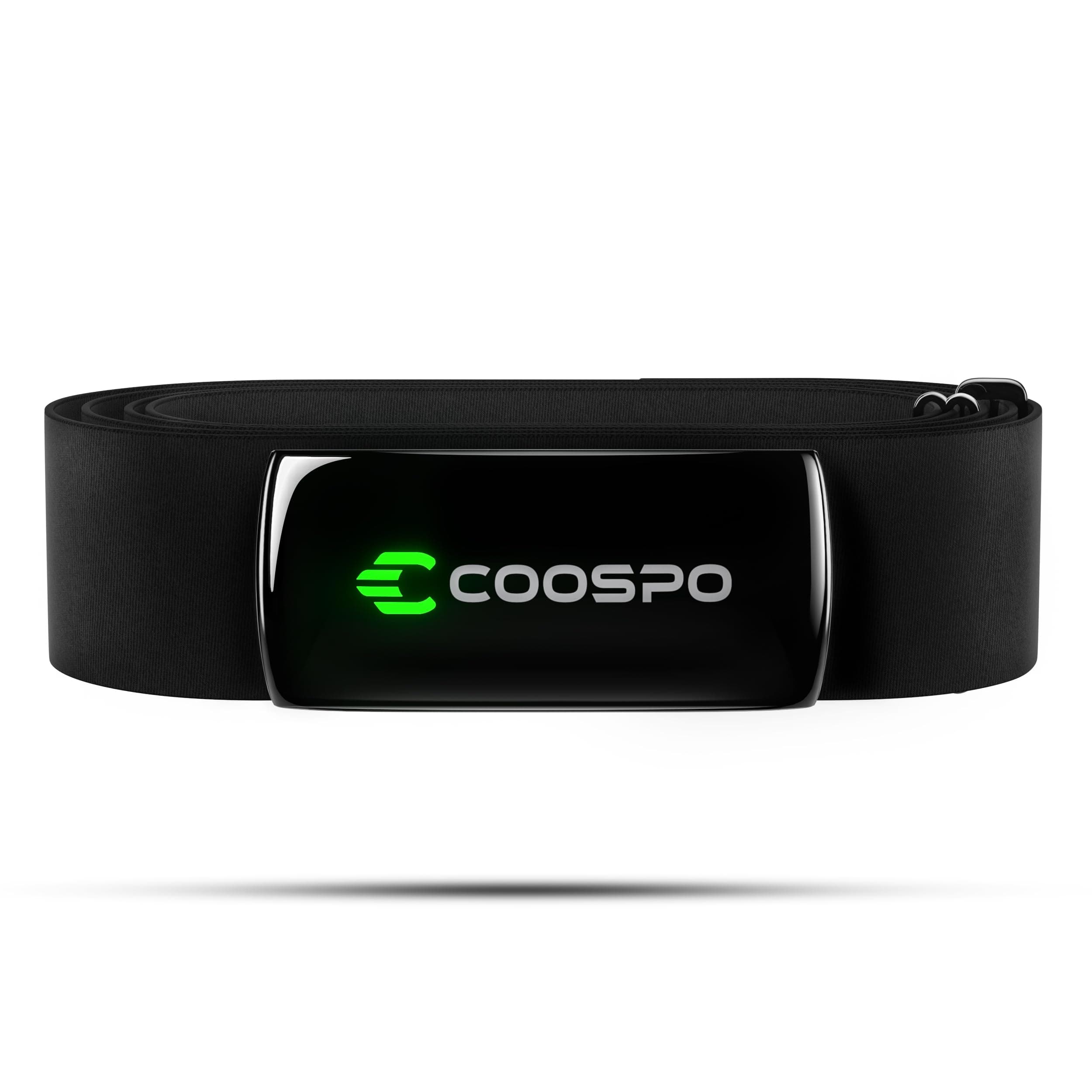 COOSPO Heart Rate Monitor Chest Strap H9Z, Bluetooth 5.0 ANT+ Heart Rate Monitor Chest Sensor with Rechargeable Battery, HRM Works with Strava/Wahoo Fitness/Polar Beat/Peloton/DDP Yoga App