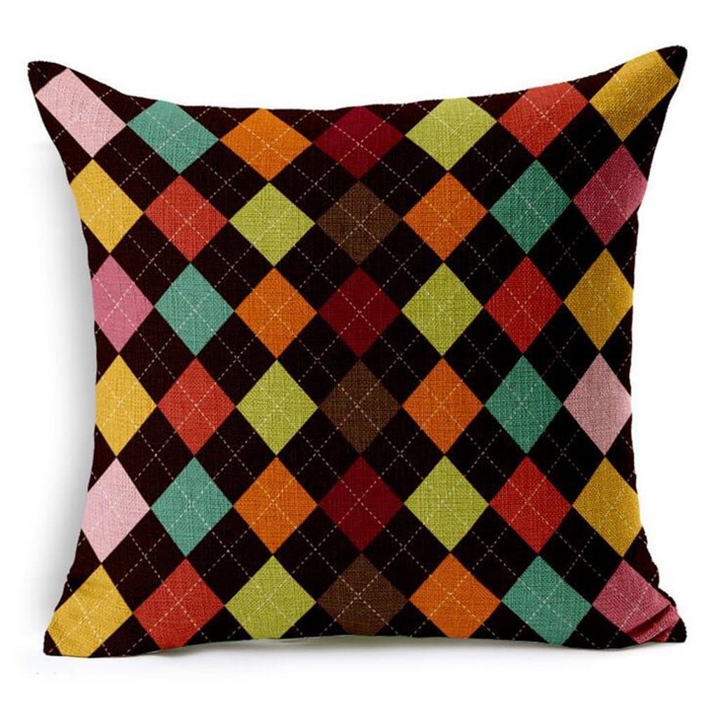 Lozse Modern geometric linen sofa mat pillow cushions cover