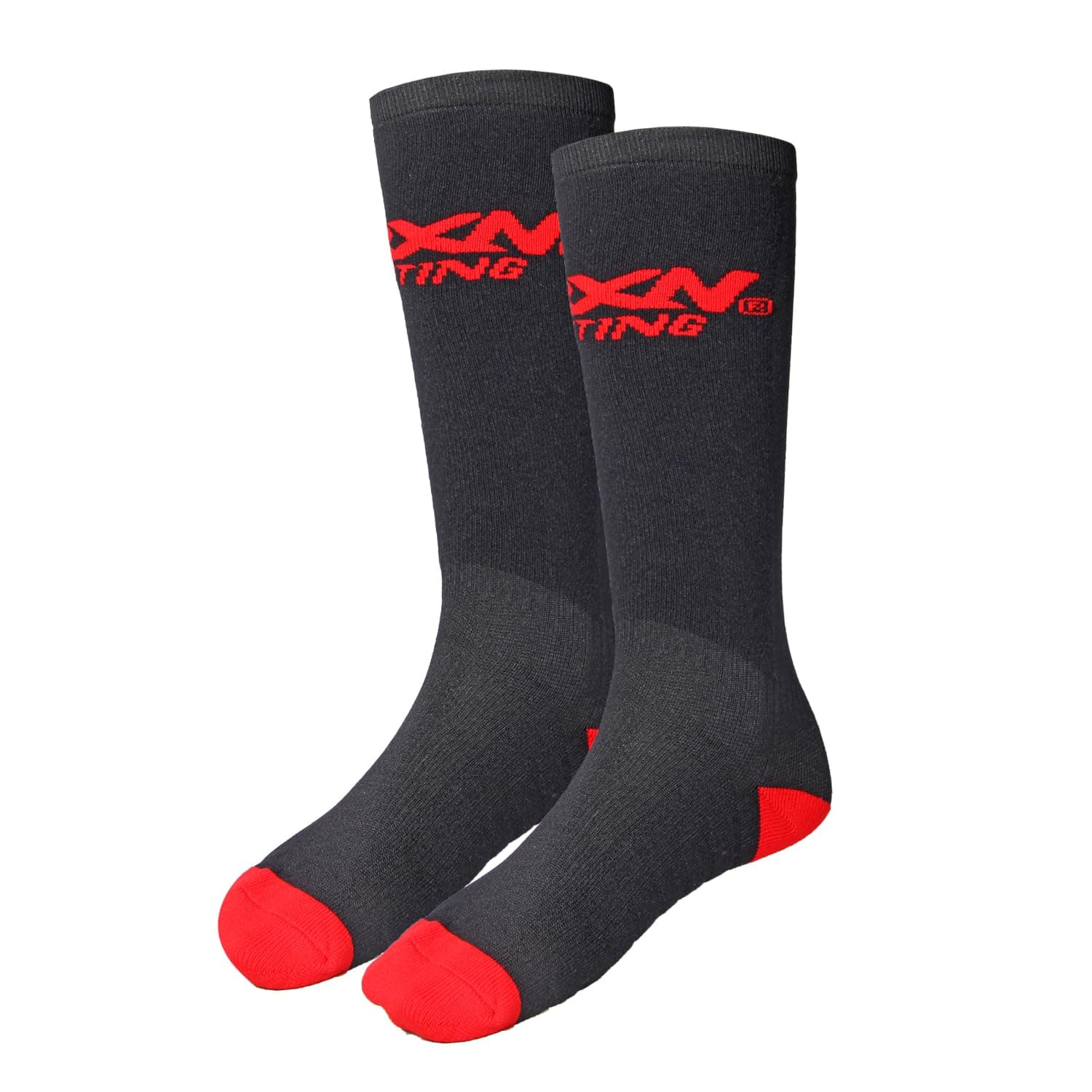RXN Unisex-Adult Nylon Lifting Regular Socks- Weightlifting Shin Guards, Compression Sock for Cross Training & Weightlift, Red