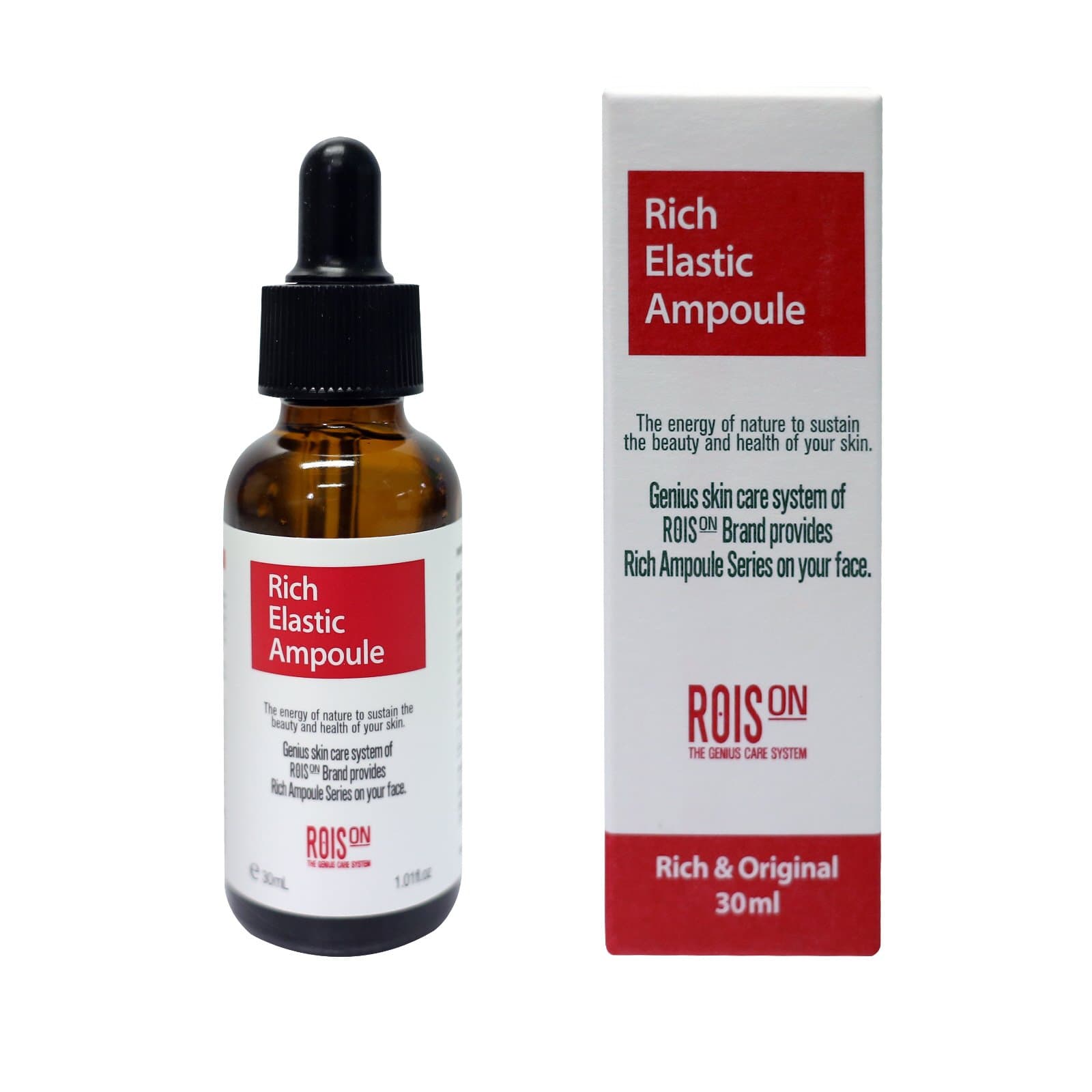 [ K-Beauty Collagen Ampoule ] ROIS ON Rich Elastic Ampoule 30ml (1.01 fl.oz.) (Anti Wrinkle & Peptides Elastic exclusive)
