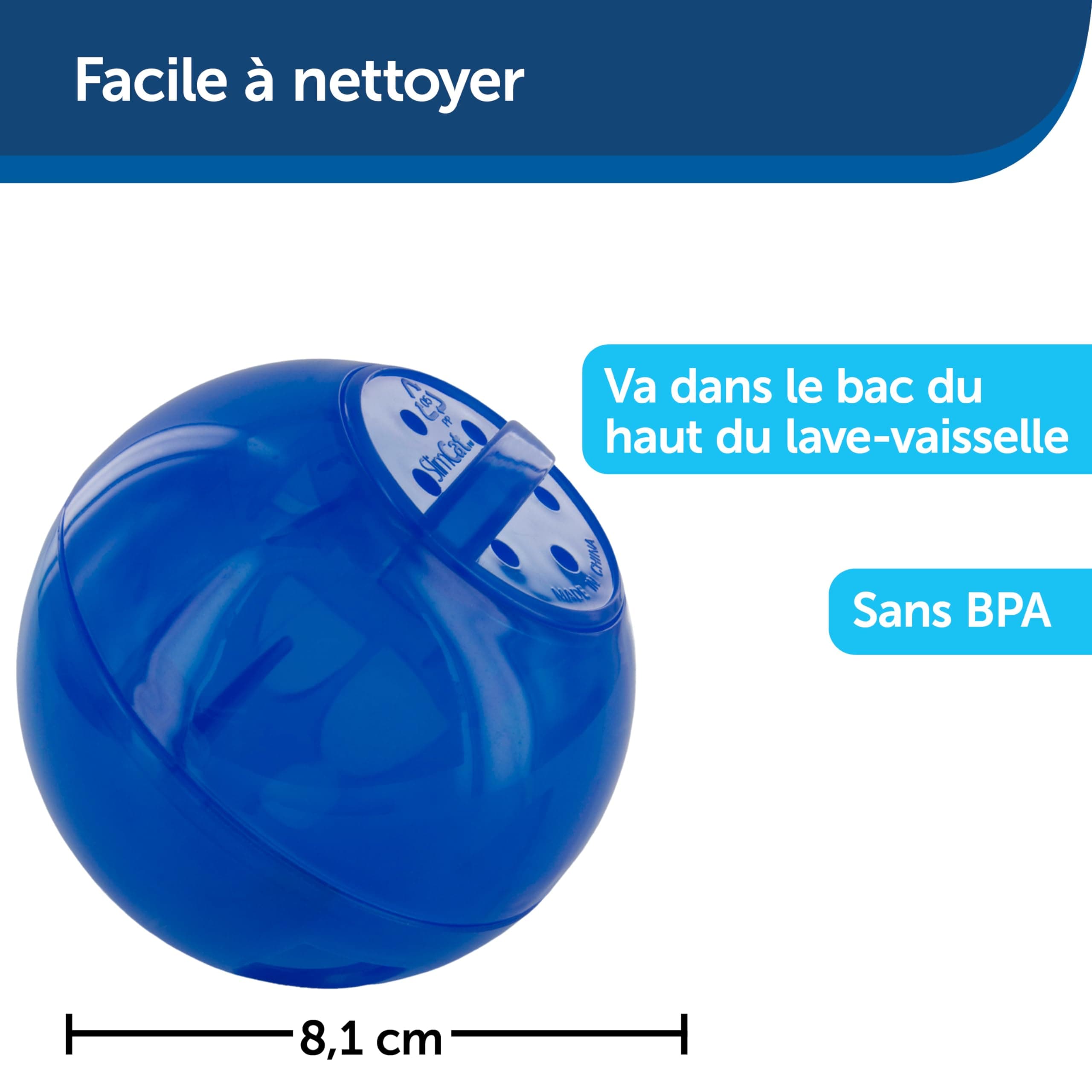 PetSafe Slim Cat Interactive Toy and Food Dispenser, Blue