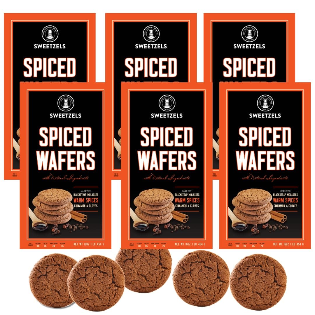 Old Fashioned Ginger Snap Cookies Made With Real Ginger & Molasses - Serving Authentic Ginger Nut Biscuits Since 1910, Enjoy the famous Crunchy and flavorful Ginger snaps Ideal For Snacks (Pack of 6)