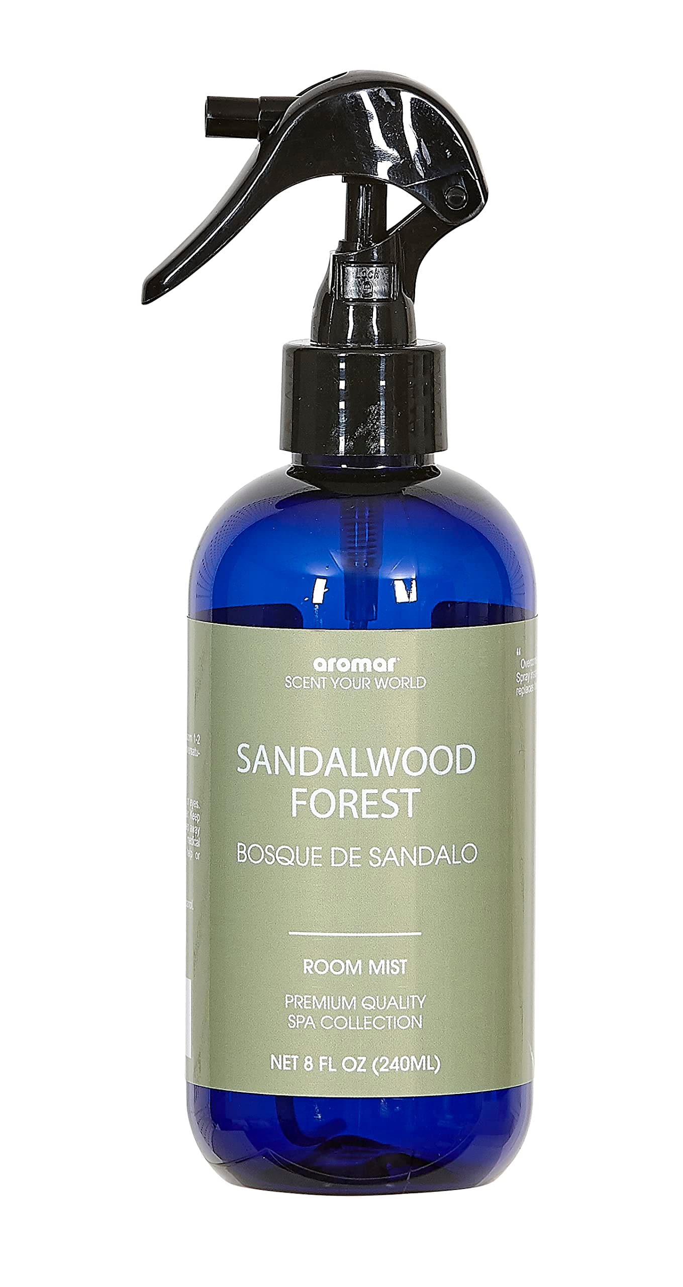 Aromar Essential Room Mist and Fabric Spray with Natural Freshener Aromatherapy for a Fresh and Rejuvenated Home 8 oz Sandalwood Forest