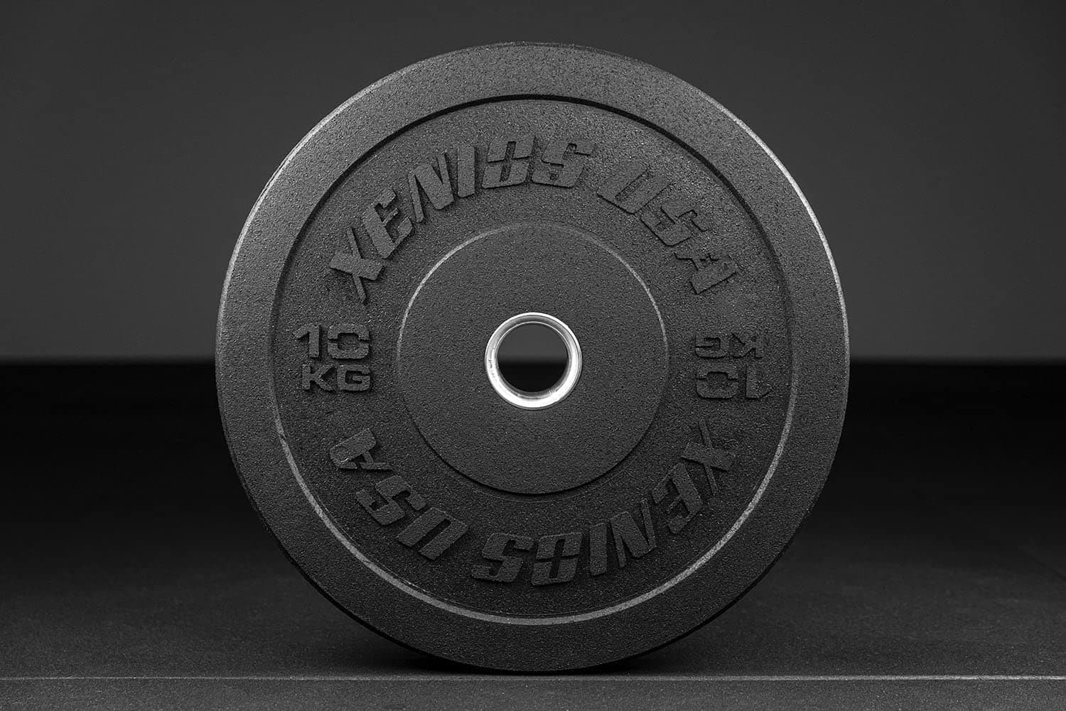 Xenios USA Heavy Duty Rubber Bumper Plate-Black 10 kg XSBPRBPLS10