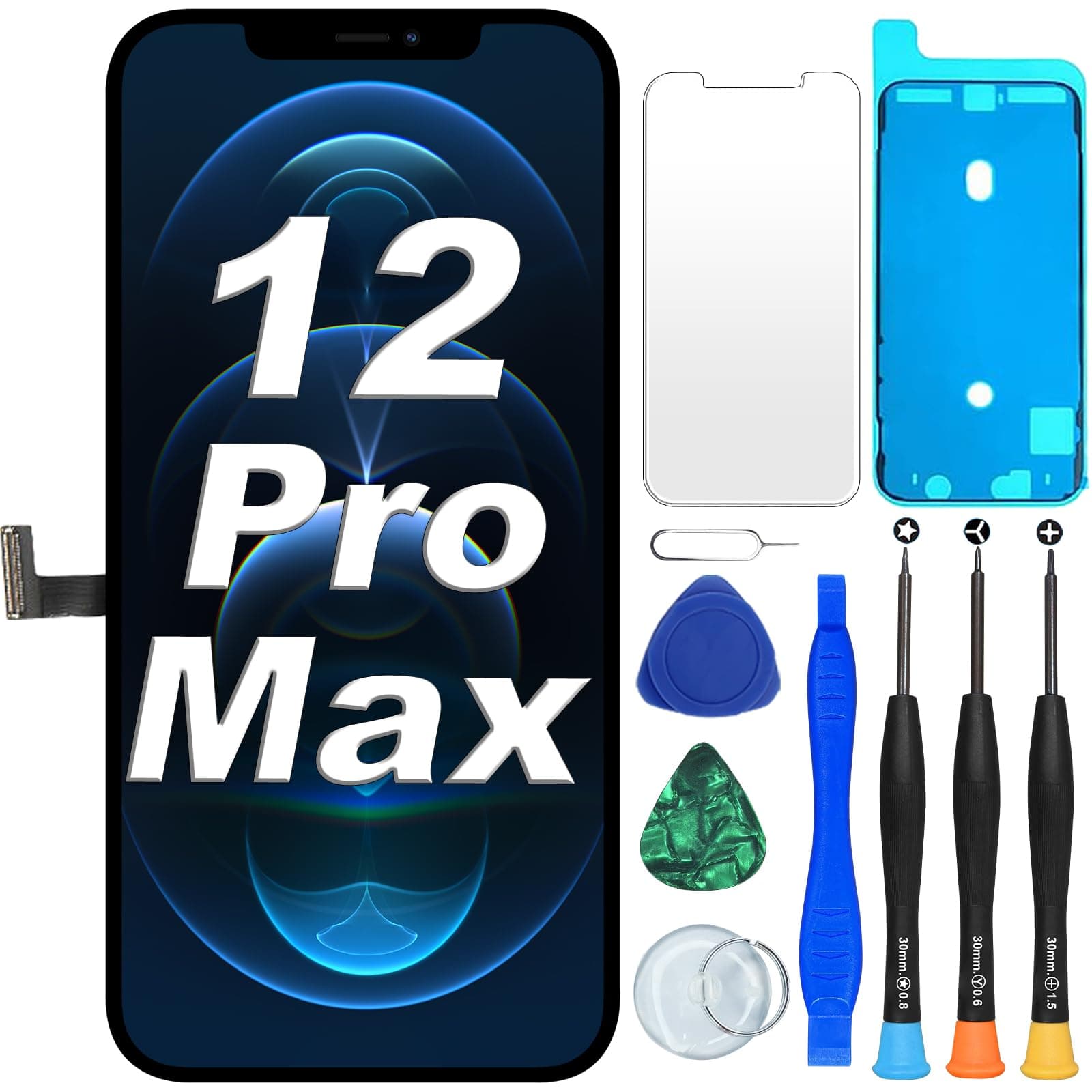 DIGI4U LCD for iPhone 12 Pro Max Screen Replacement, 6.7''[3D Touch][Small Notch] Screen for iPhone 12 Pro Max Display Digitizer Assembly, with Repair Tools for iPhone 12 Pro Max LCD