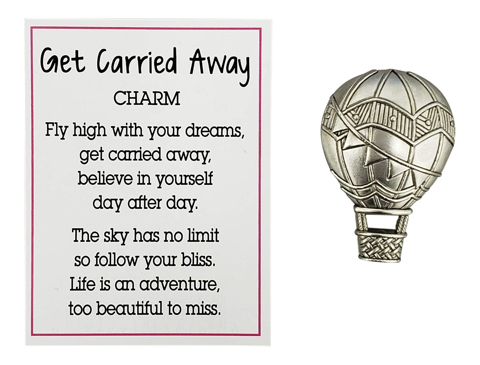 Ganz Get Carried Away 3D Hot Air Balloon Charm Pocket Token with Story Card