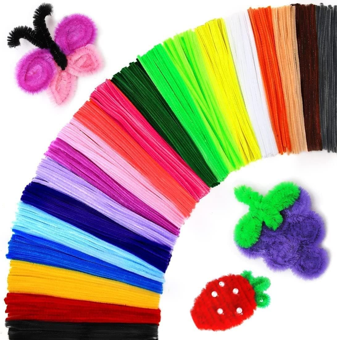 Pipe Cleaner 12”: Multi Color : 100pcs : for Hobby Crafts, Scrapbooking, DIY Accessory(color as per availability)