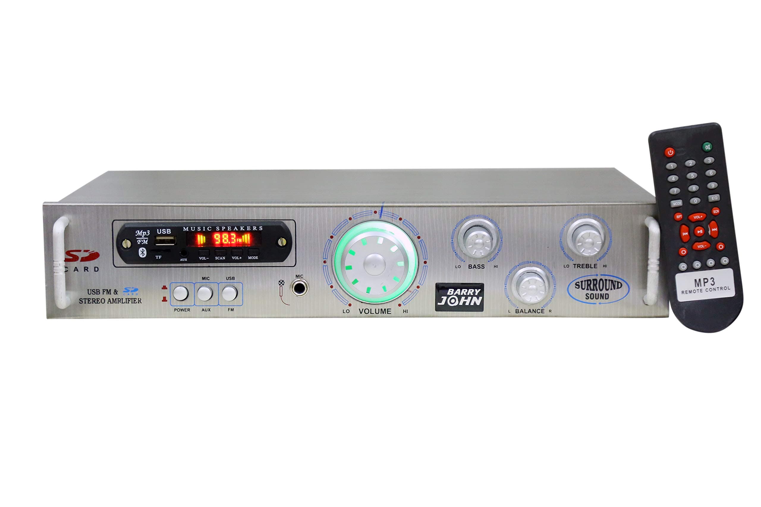 Barry John Amplifier with USB, Aux, MMC, FM, Bluetooth, MIC Socket & Power Transistor 3055 160 W AV Power Amplifier